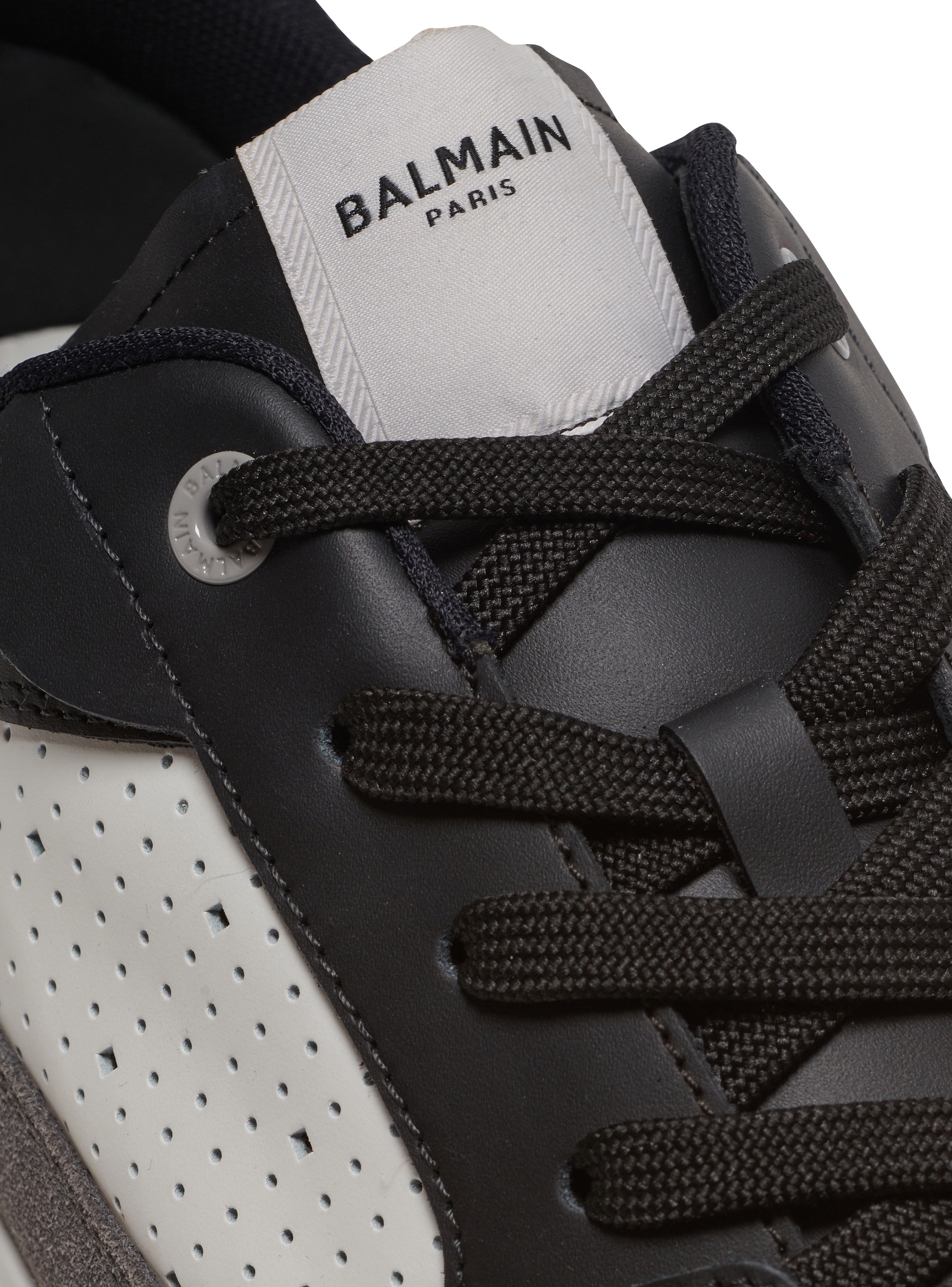 B-Court Flip sneakers in leather and suede - Men | BALMAIN