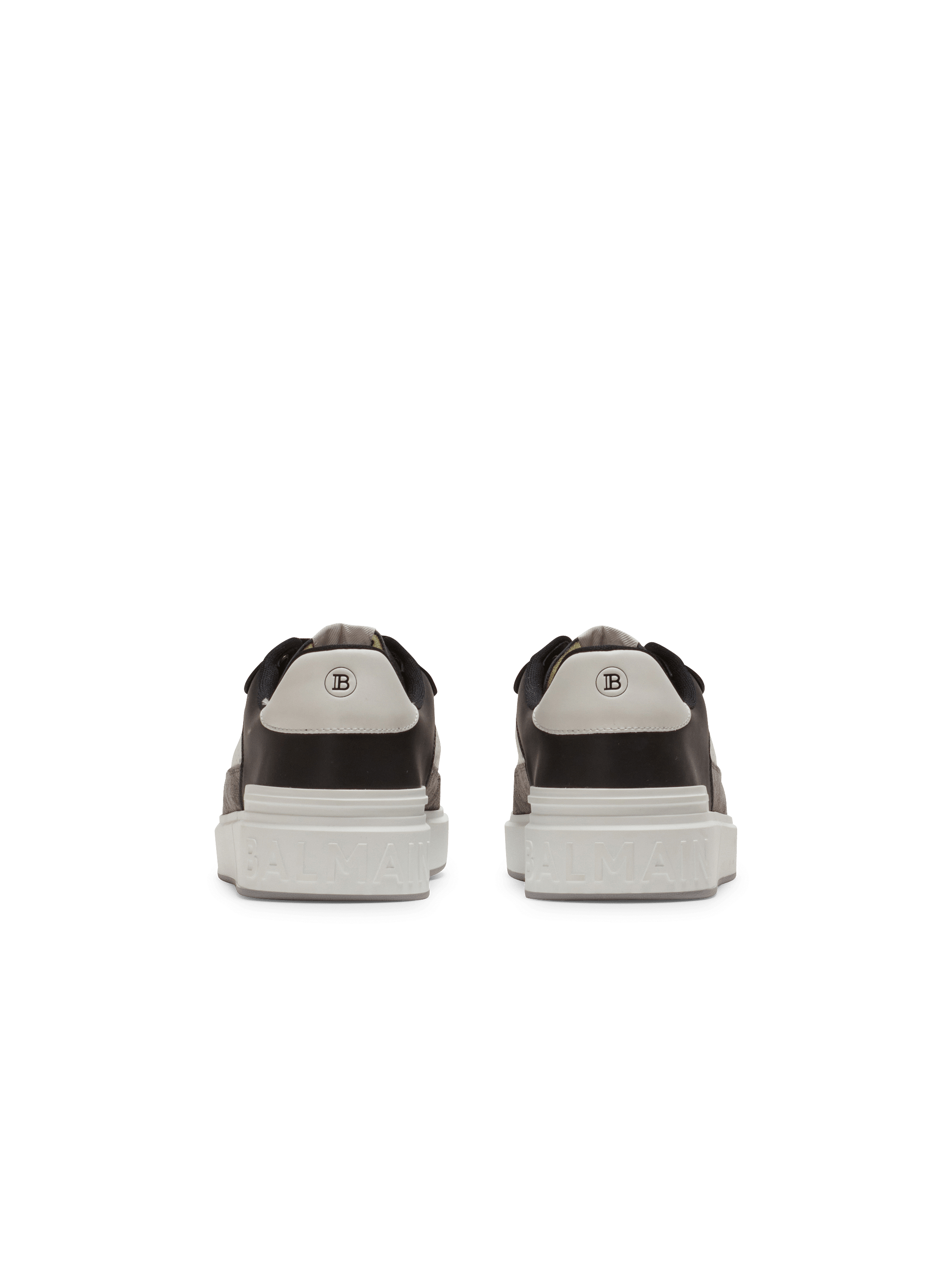 B-Court Flip sneakers in leather and suede - Men | BALMAIN