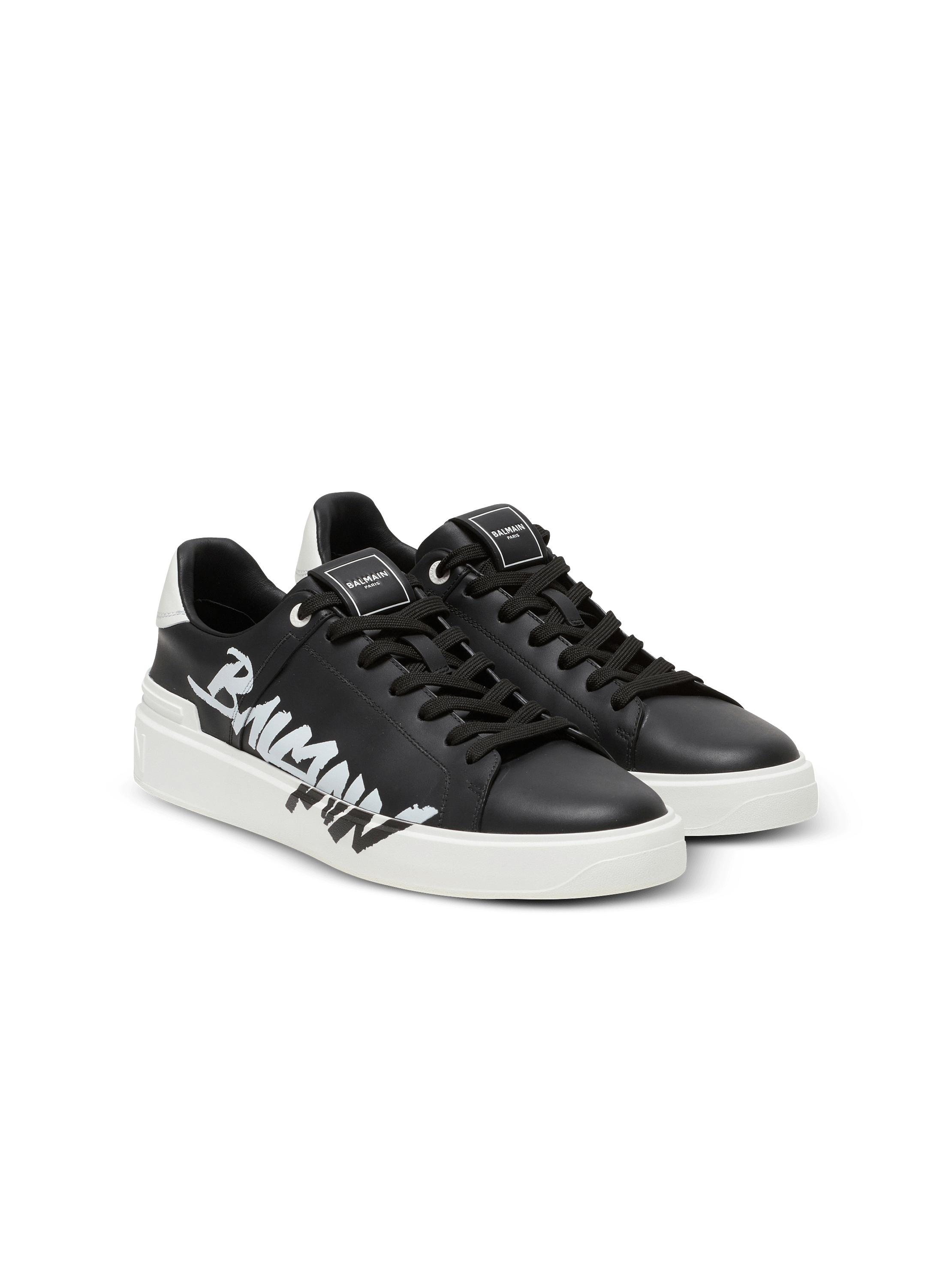タイムセール 探し方 sneakers leather printed B-Court - BALMAIN | Men テーラードジャケット