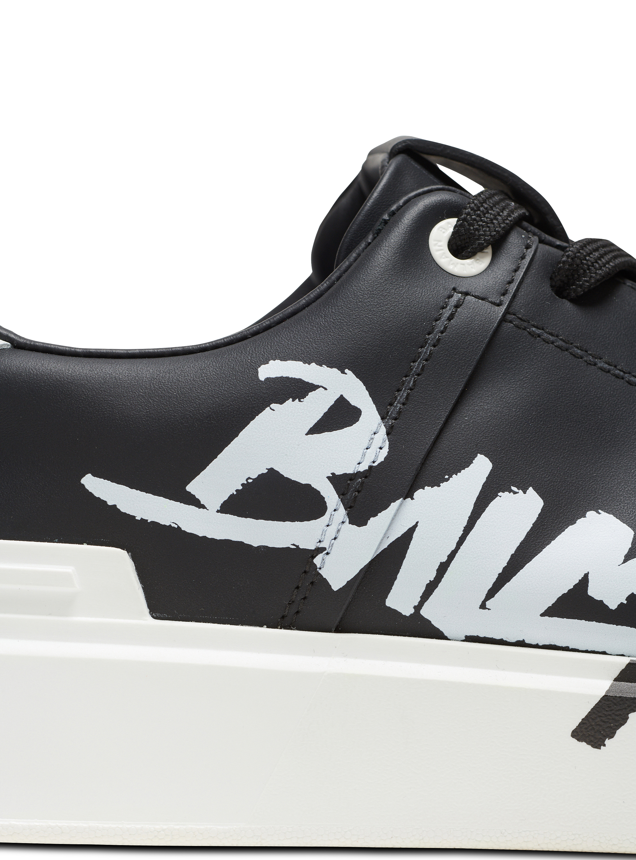 B-Court printed leather sneakers - Men | BALMAIN