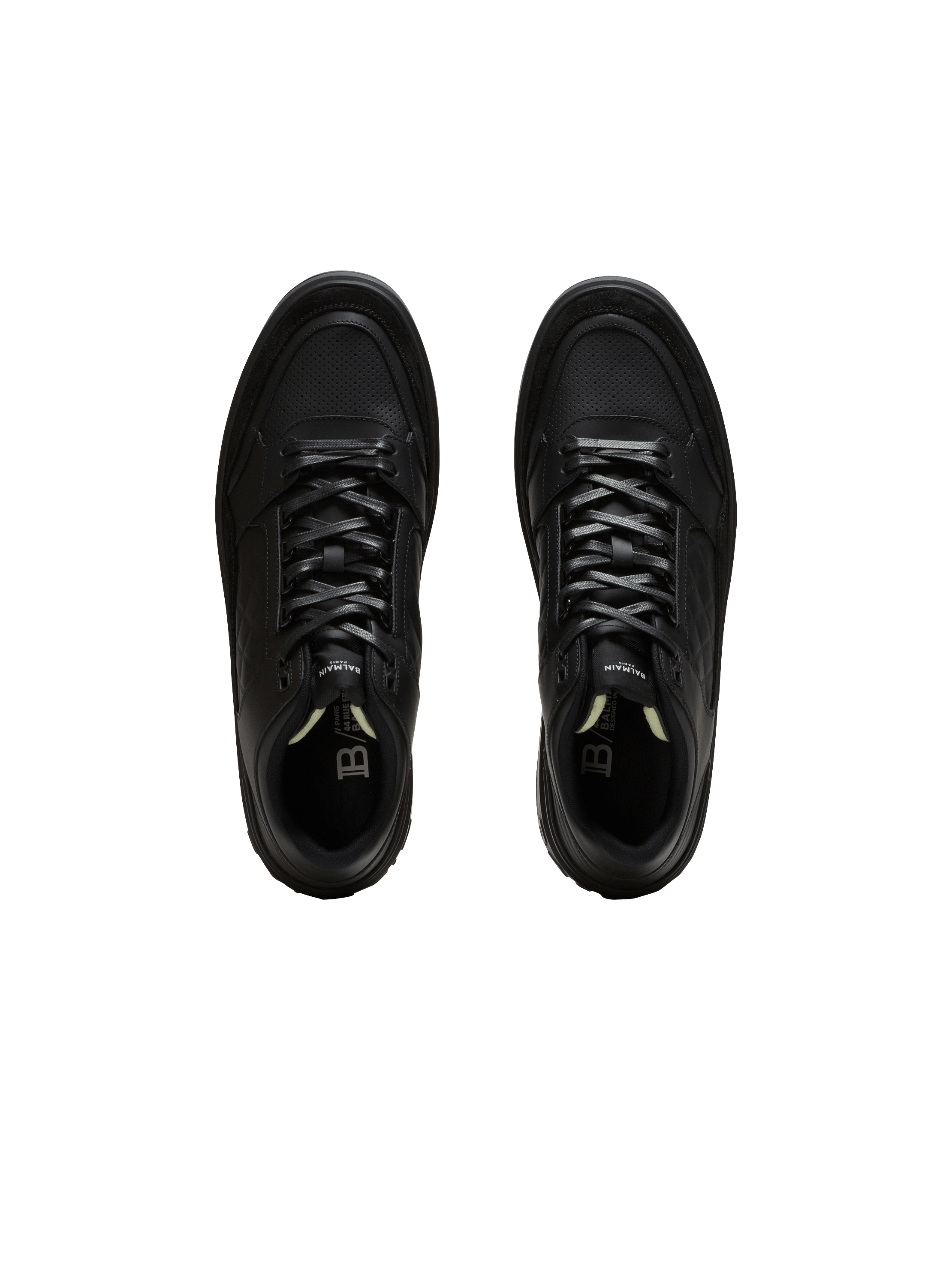 B-Court レザー ミッドカットスニーカー - Men | BALMAIN