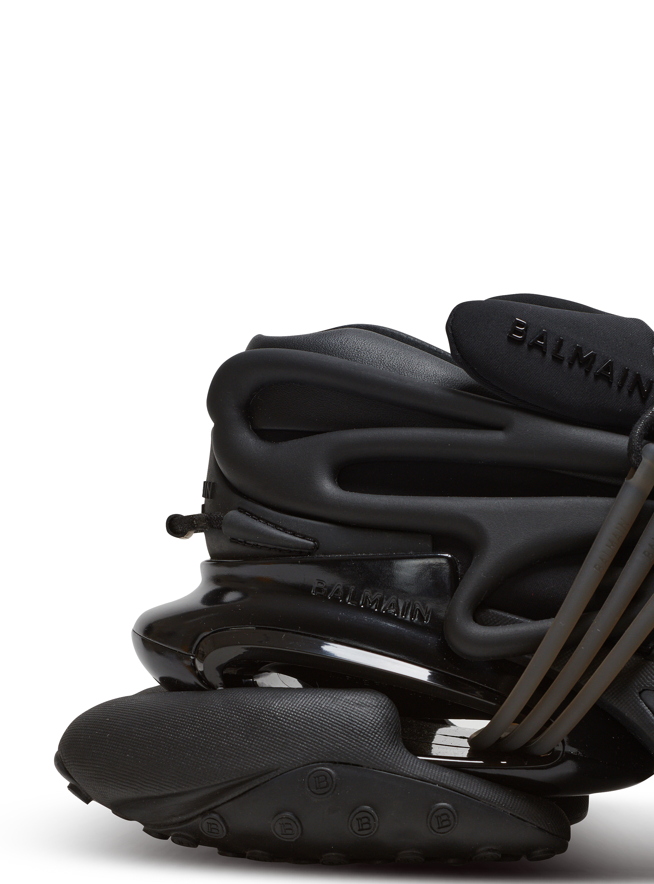 Leather Unicorn low-top sneakers black - Men | BALMAIN