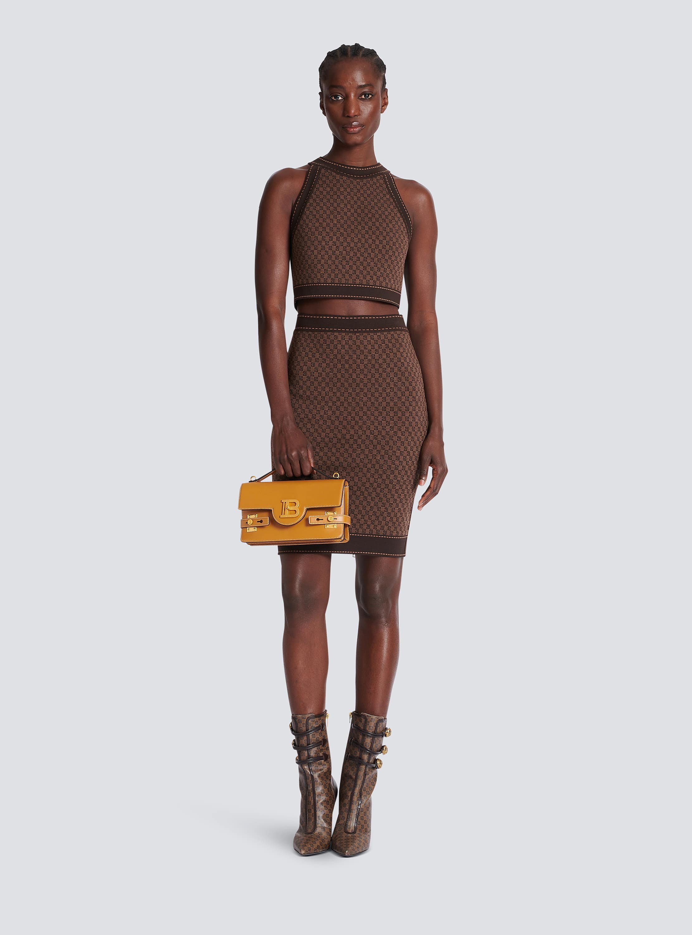 Smooth leather B-Buzz Shoulder 24 bag - Women | BALMAIN