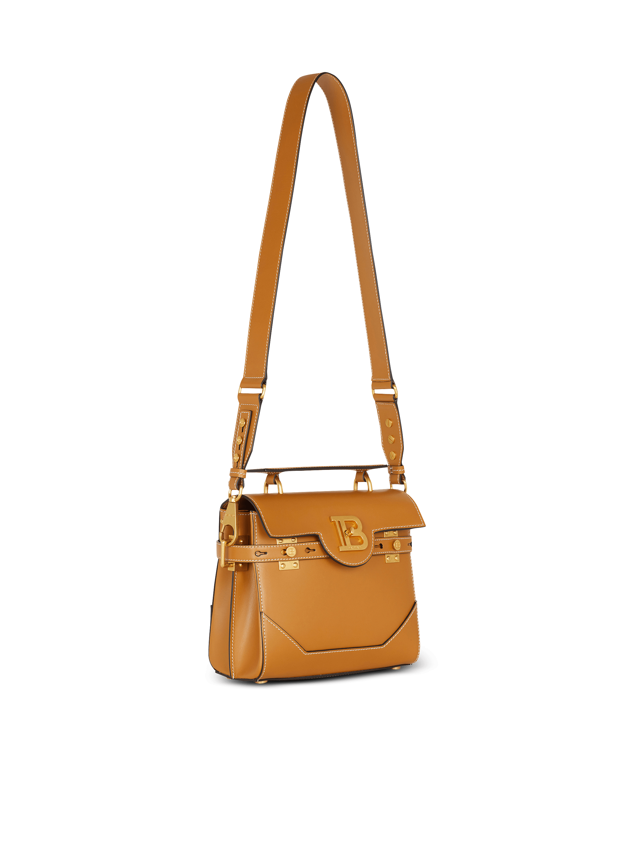 【関税＆送料込み】Balmain B-Buzz 23 Bag Bags Smooth leather B-Buzz 23 bag brown - Women | BALMAIN