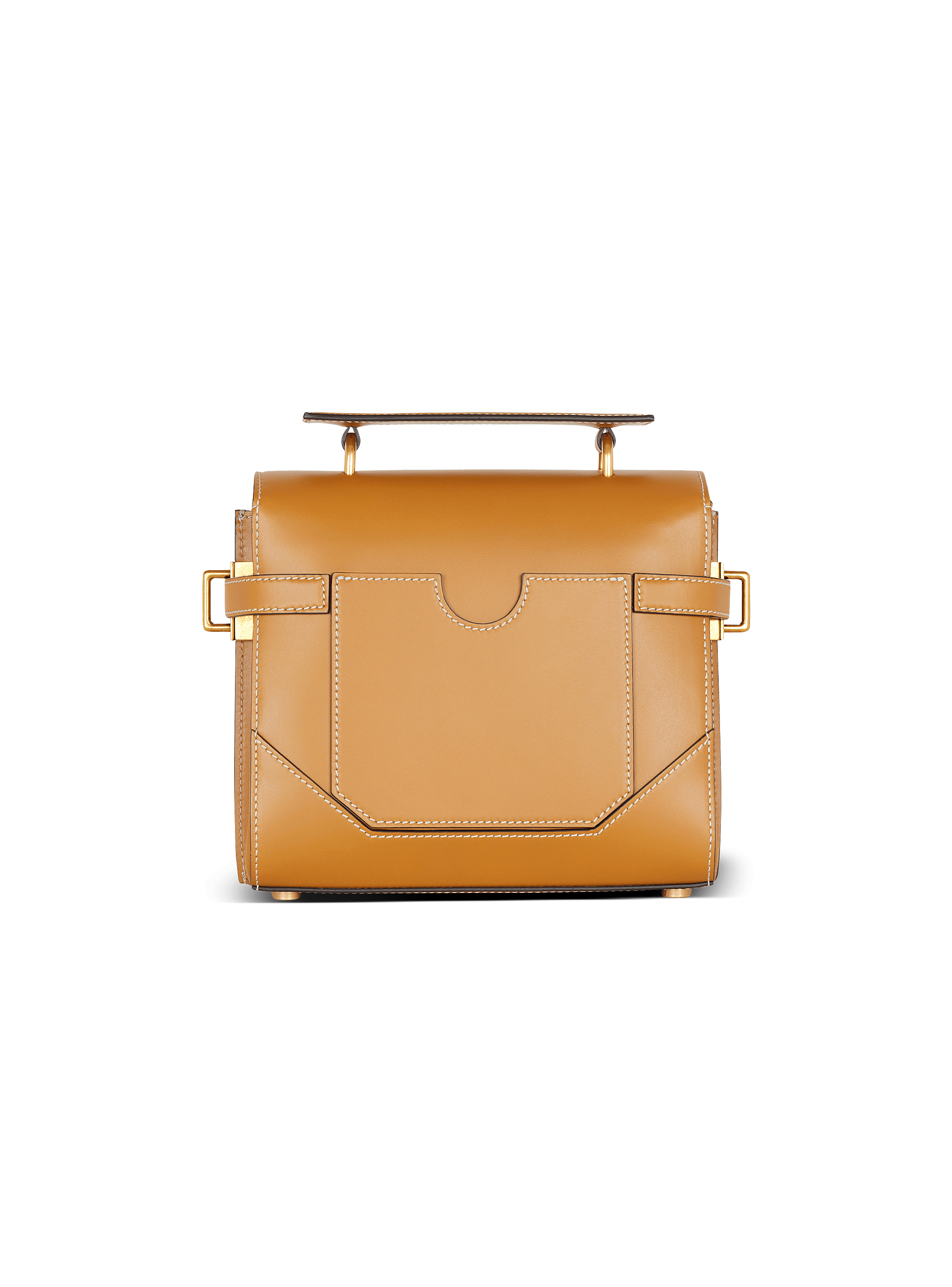 Smooth leather B-Buzz 23 bag brown - Women | BALMAIN