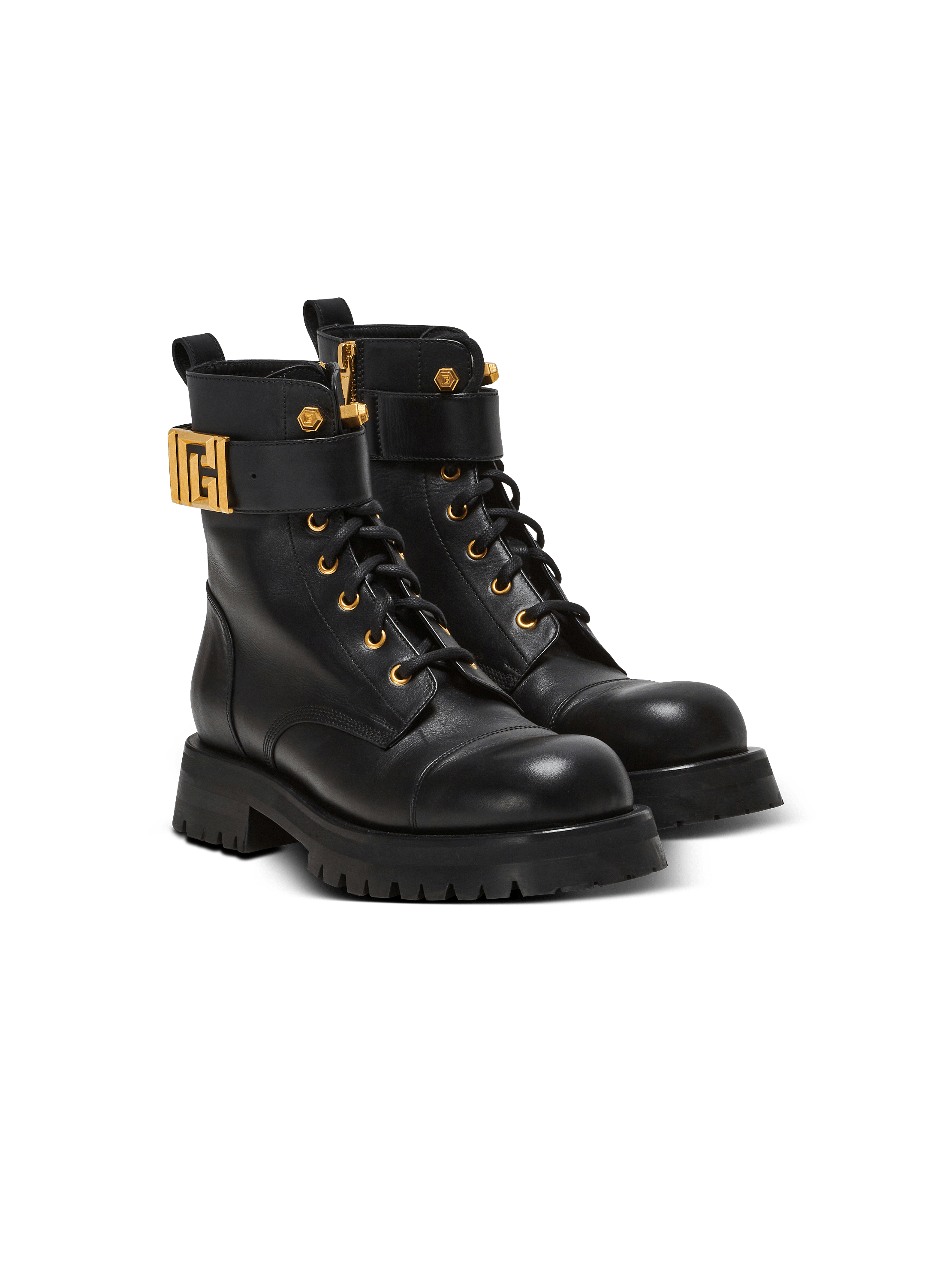 Romy leather army boots