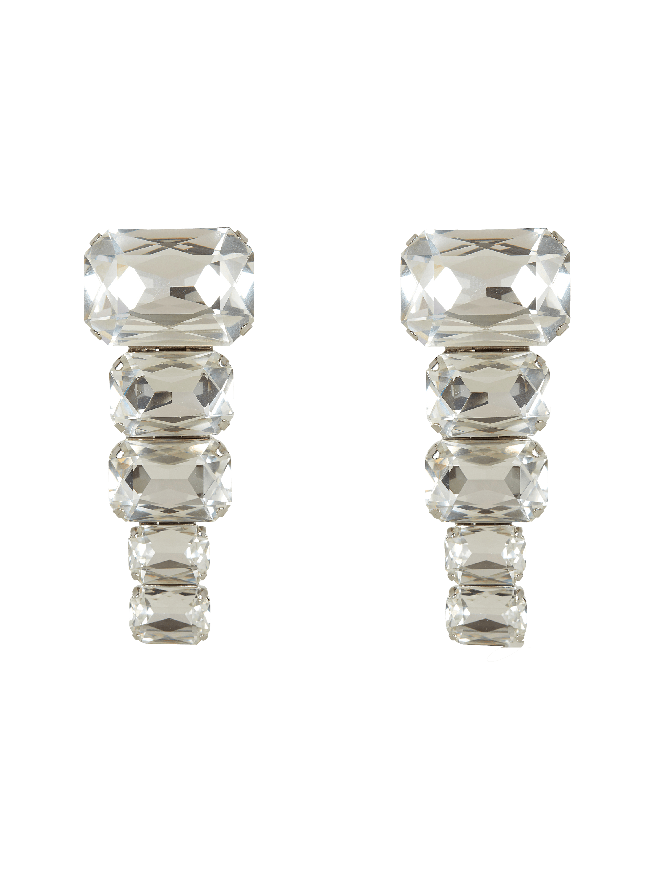 Crystal pendant earrings