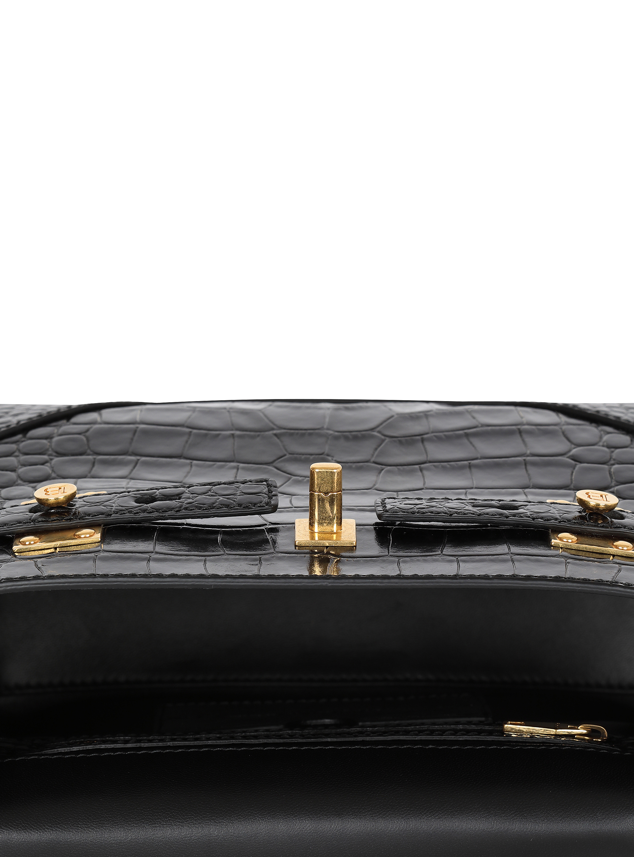 B-Buzz 23 bag in crocodile-print leather - Women | BALMAIN