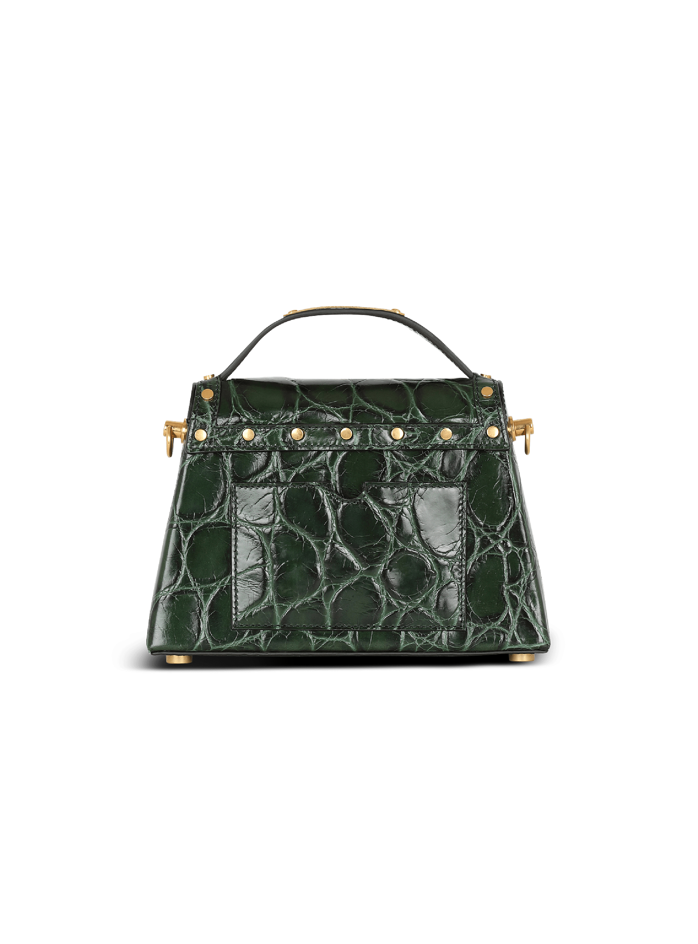 B-Buzz Dynasty bag in crocodile-print leather - Women | BALMAIN