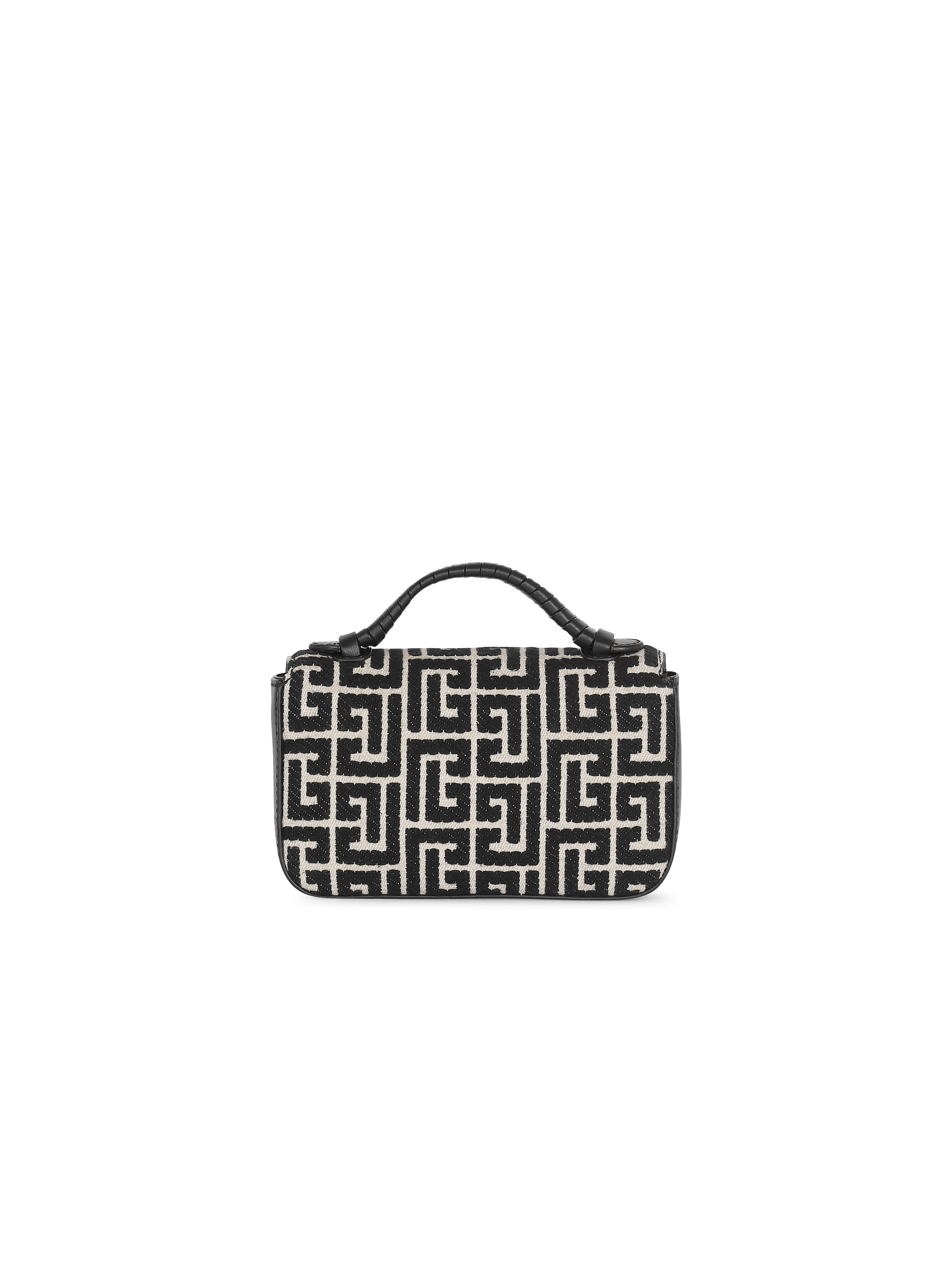 トートバッグ BALMAIN FW25 'B-Buzz Vanity' handbag (EN1BH952LSLX 0PA) B-Buzz mini monogrammed jacquard bag black - Women | BALMAIN