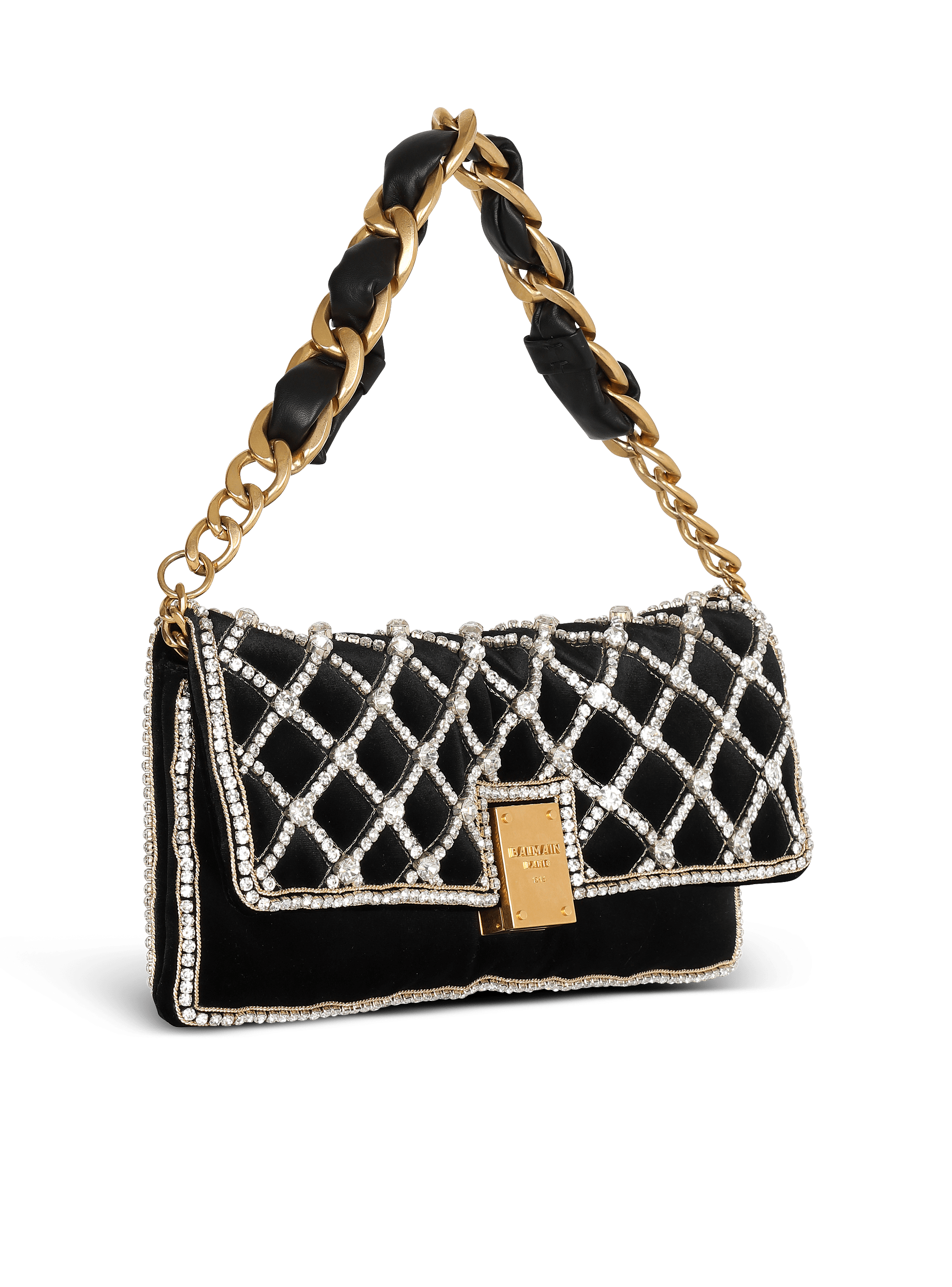 1945 Soft velvet and pearl clutch