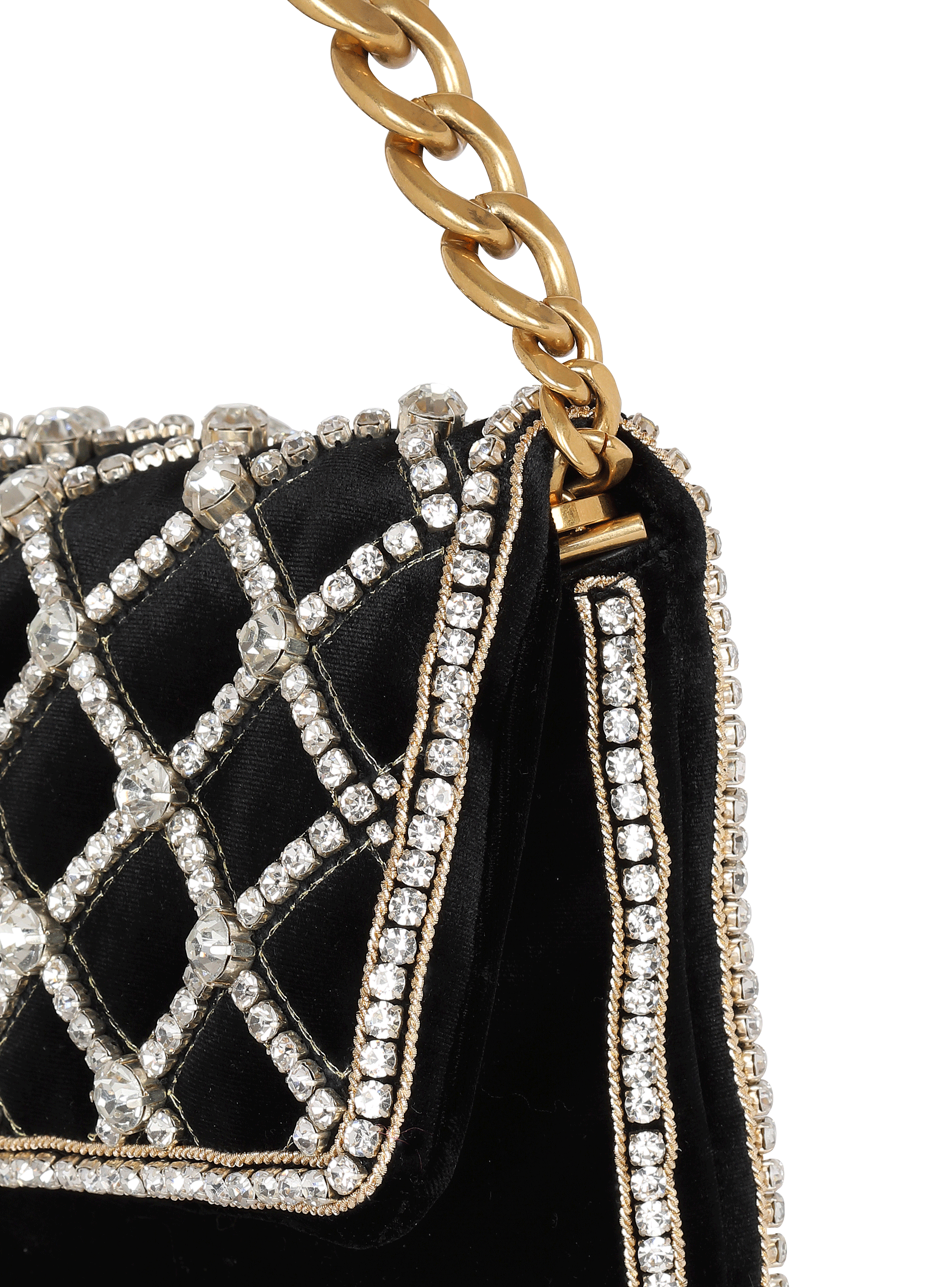 1945 Soft velvet and pearl clutch