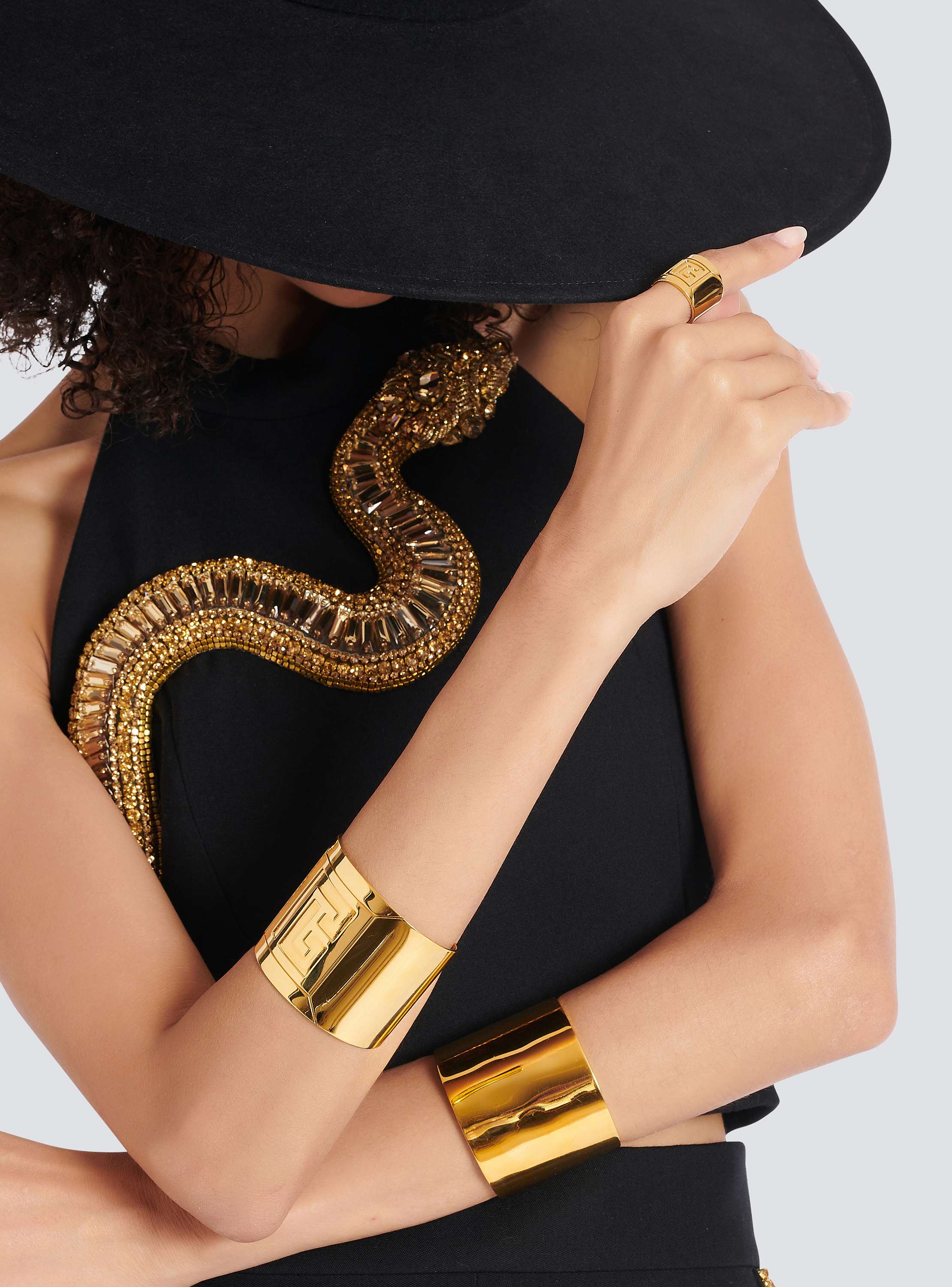 Tubular ring gold gold - Women | BALMAIN