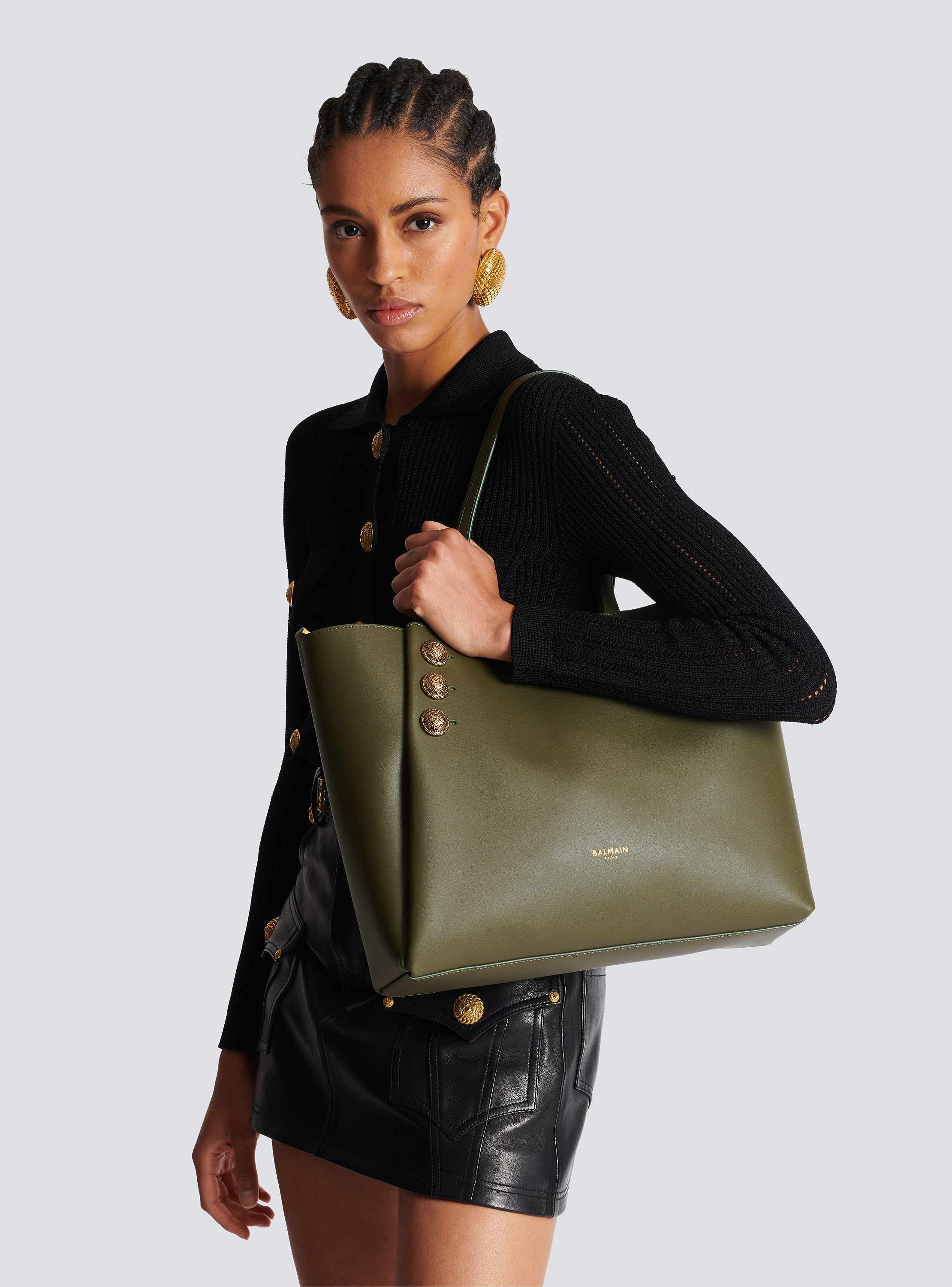 Emblème leather tote bag - Women | BALMAIN