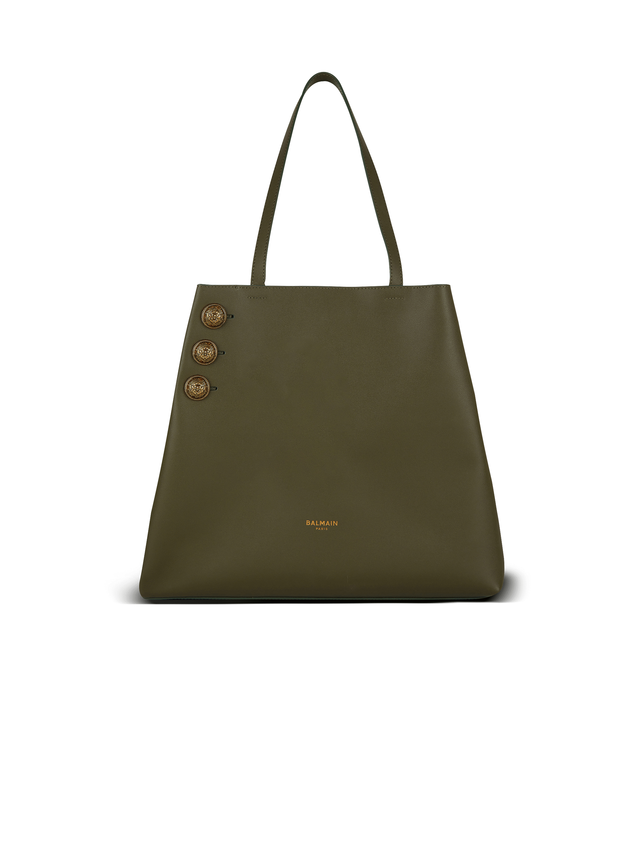 トートバッグ BALMAIN FW25 'Embleme' shopping bag (DN1FE836LGSR 0PA) Balmain Emblème Grained Leather Tote Bag | Saks Fifth Avenue