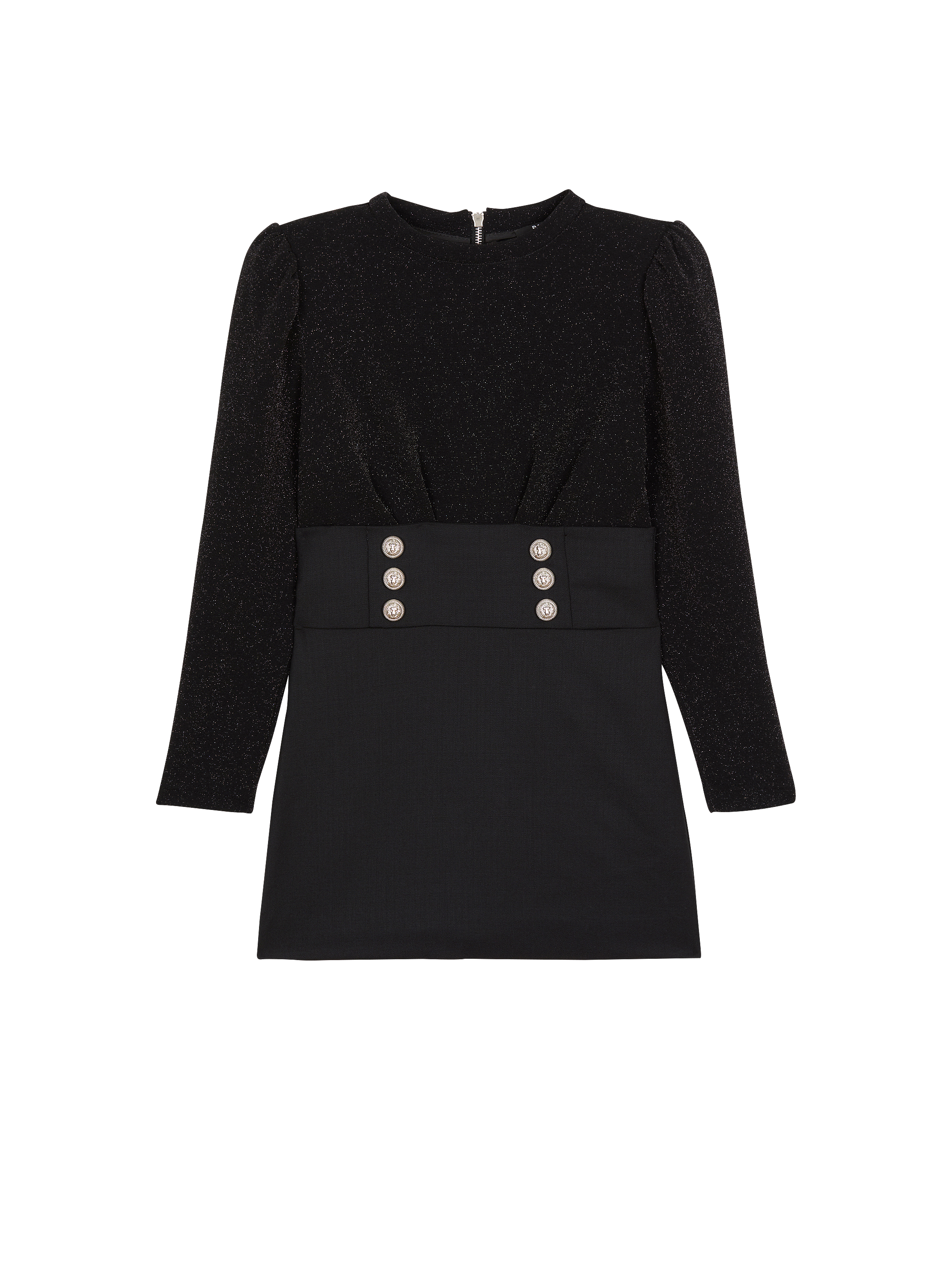 Fitted dress with buttons