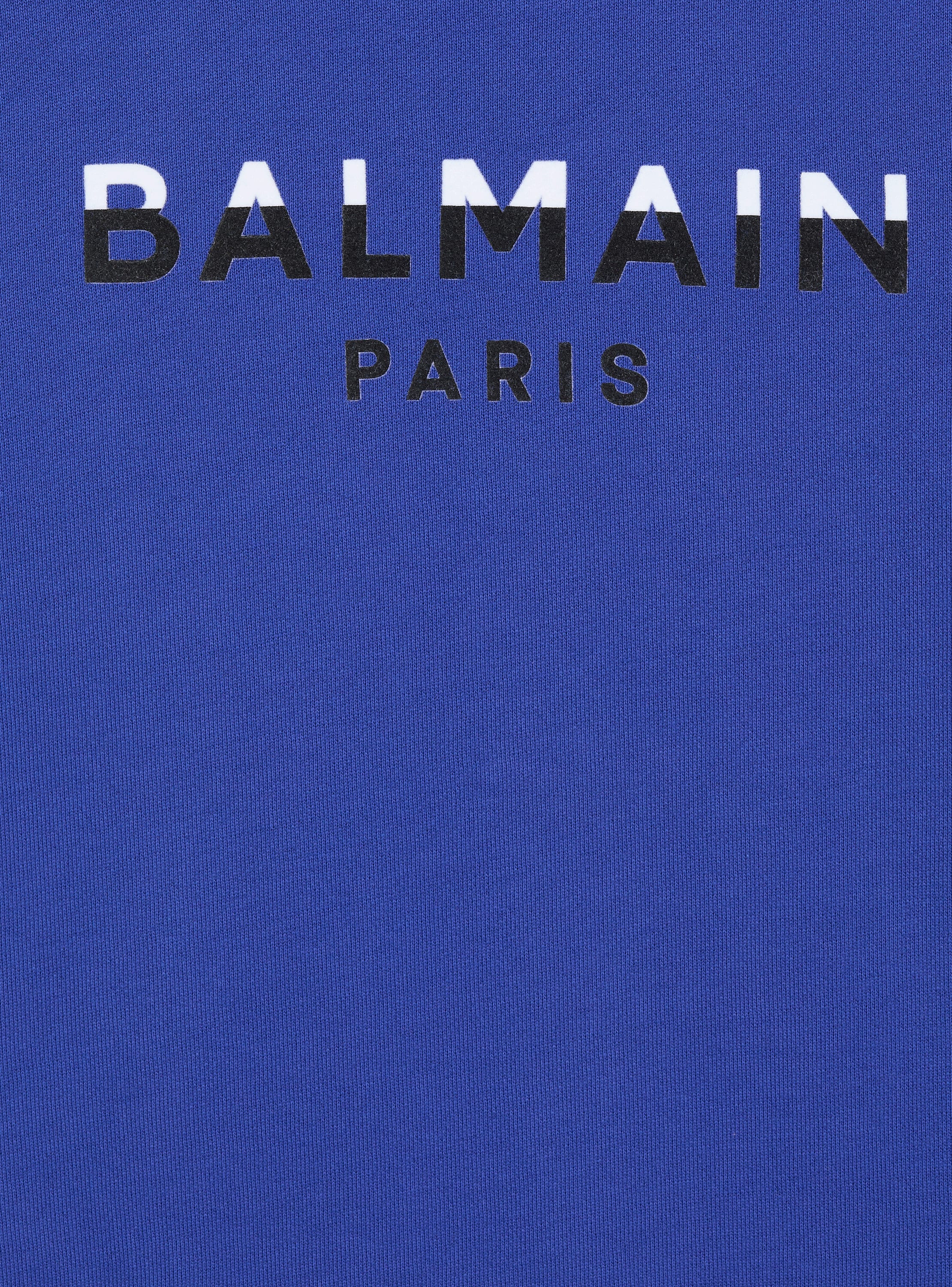 Sweatshirt with Balmain Paris logo blue blue - Child | BALMAIN