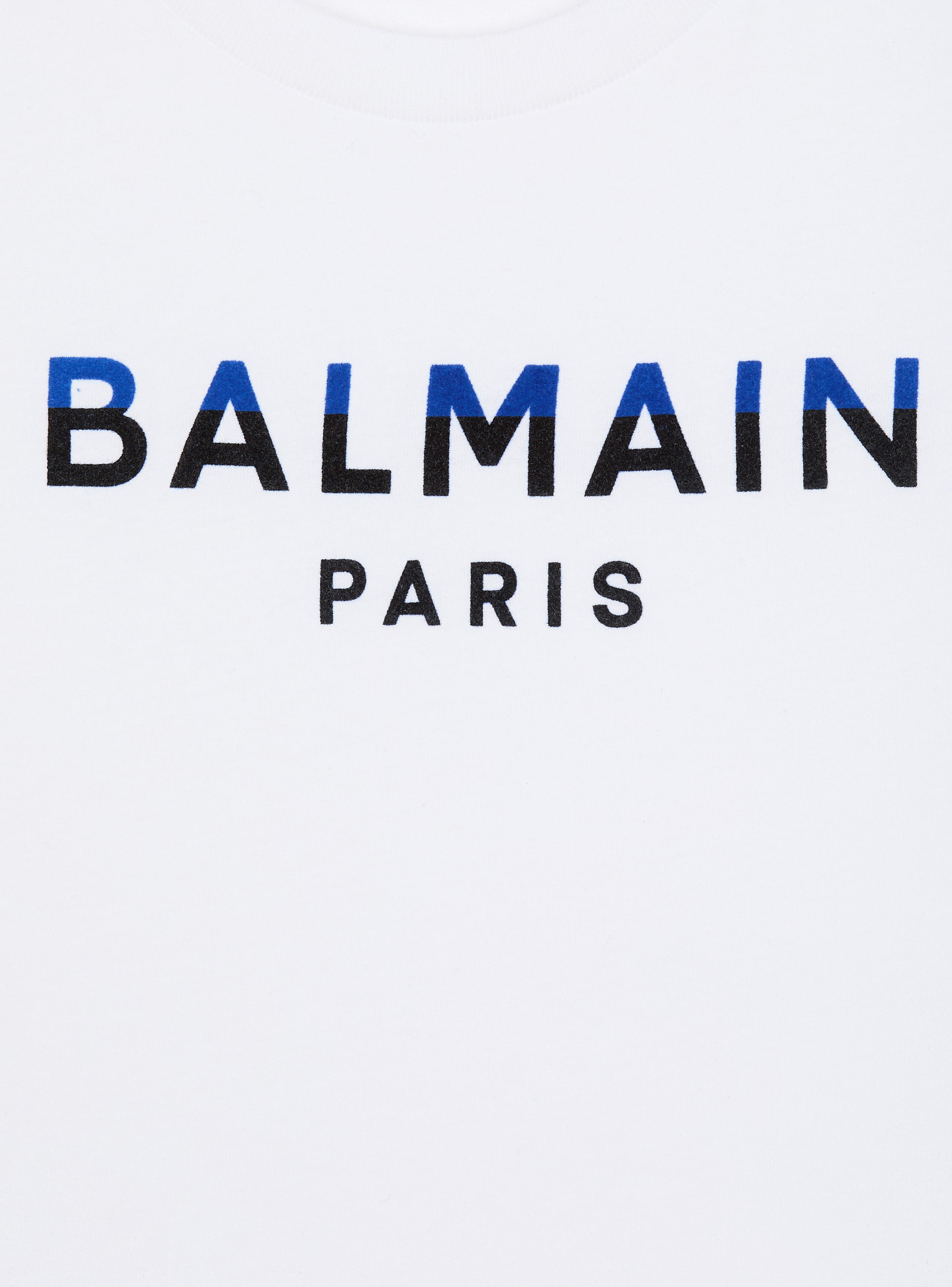 Printed Balmain Paris short-sleeved T-shirt white - Child