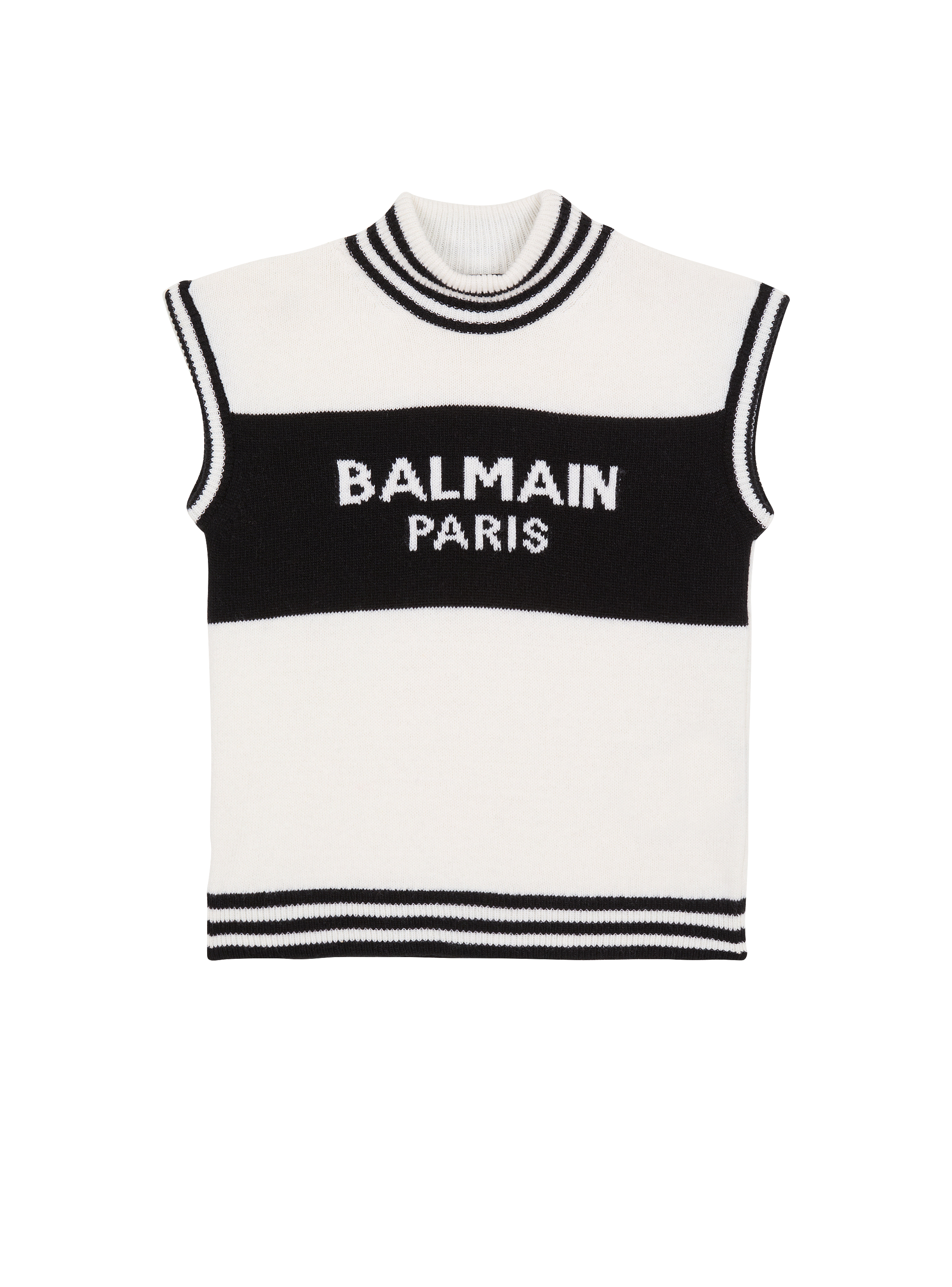 Sleeveless knitted Balmain Paris jumper