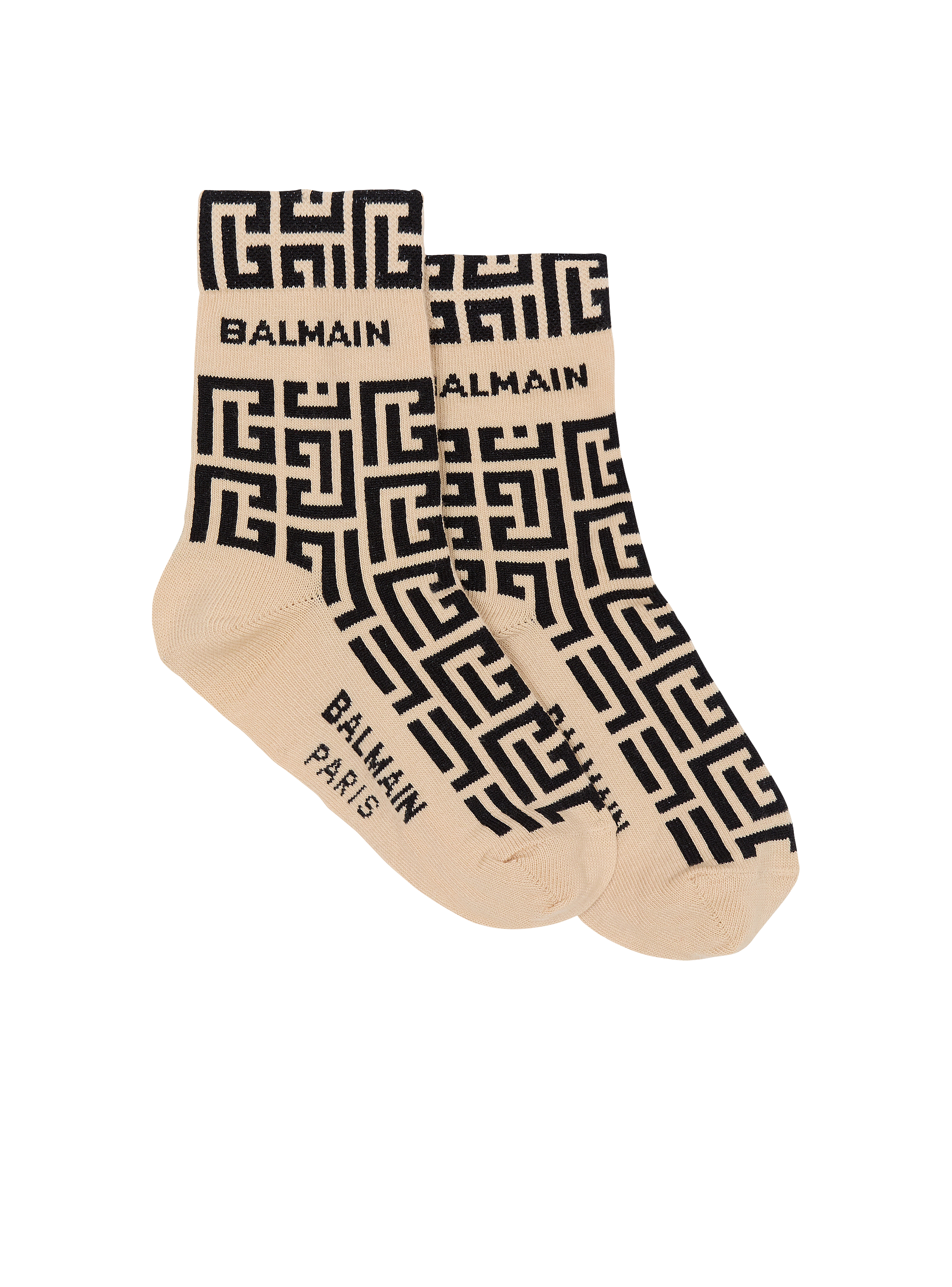 High socks with PB Labyrinth monogram
