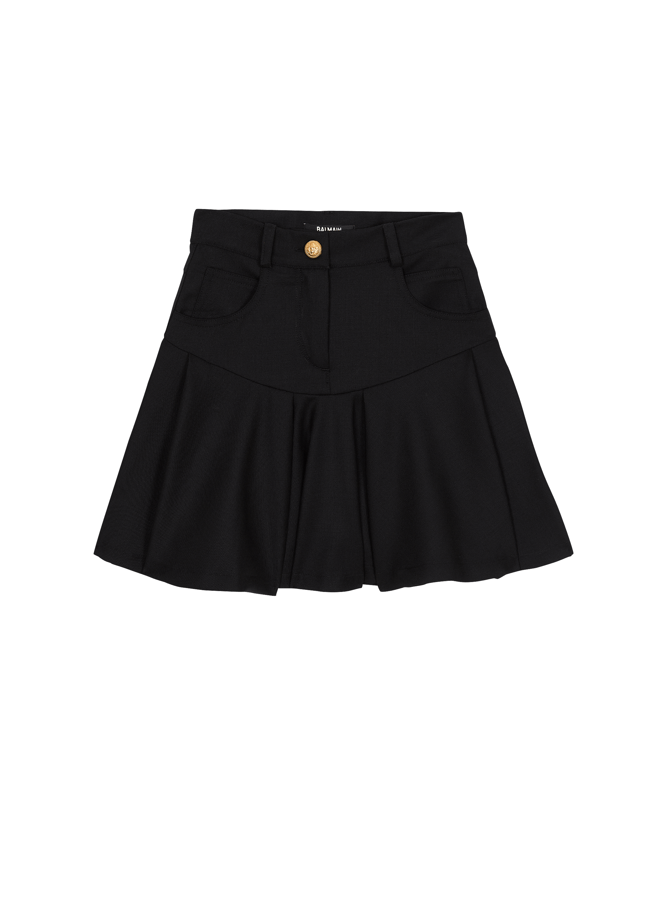 Plain flared skirt
