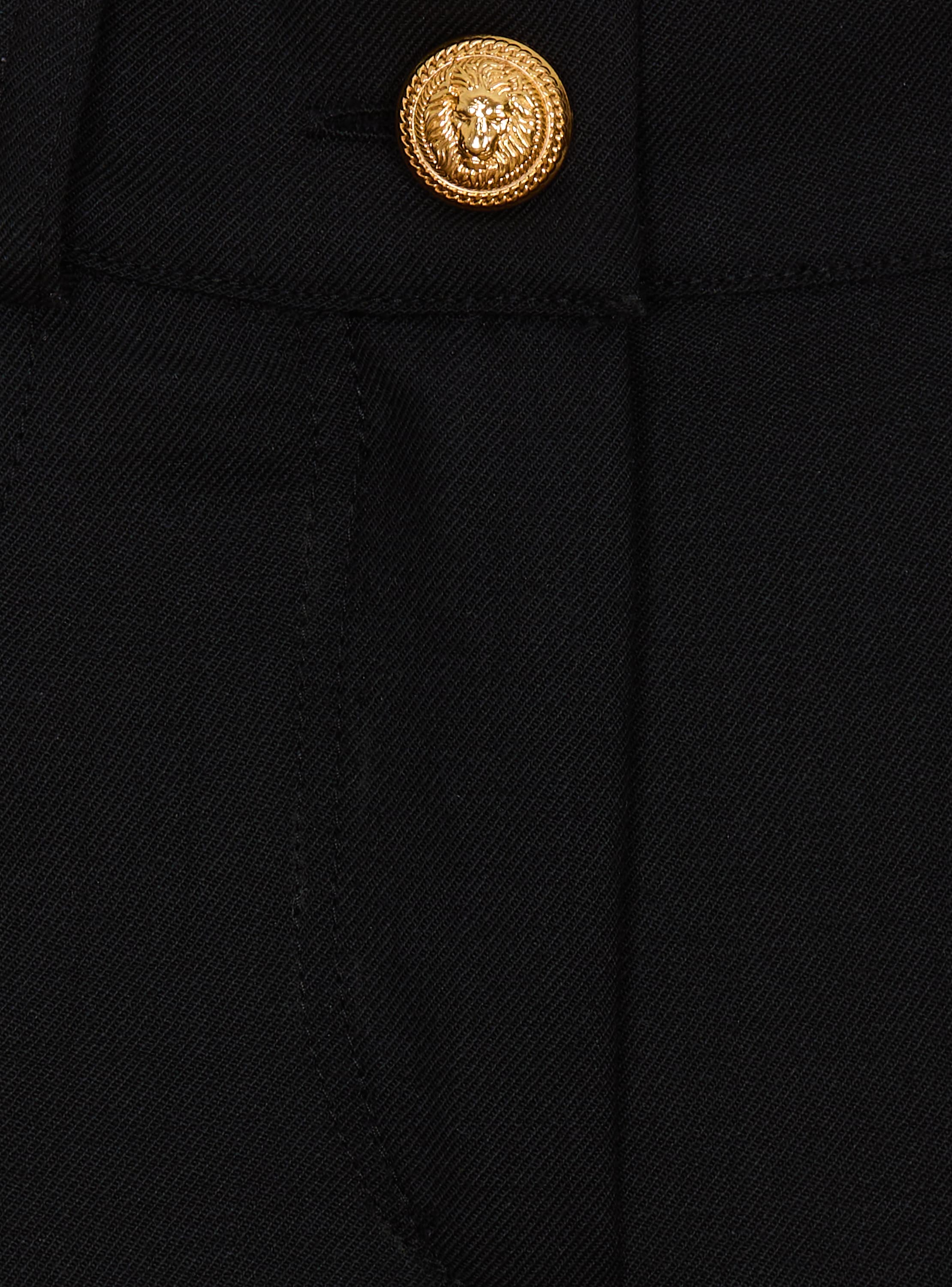 スカート BALMAIN FW25 Black viscose blend skirt (FF1LD066KI50 0PA) Plain flared skirt black black - Child | BALMAIN