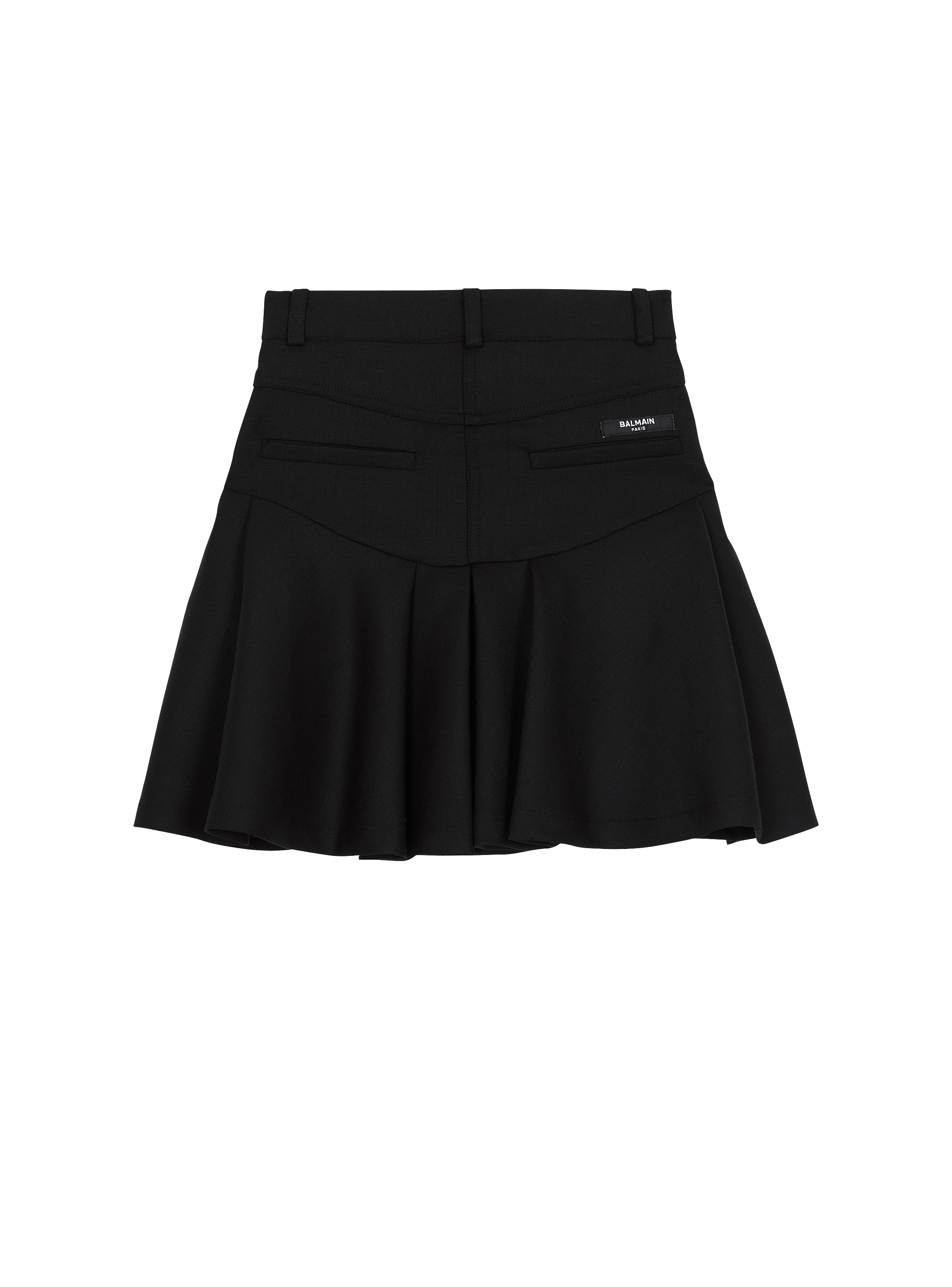 スカート Balmain Black Viscose Blend Skirt Plain flared skirt black black - Child | BALMAIN