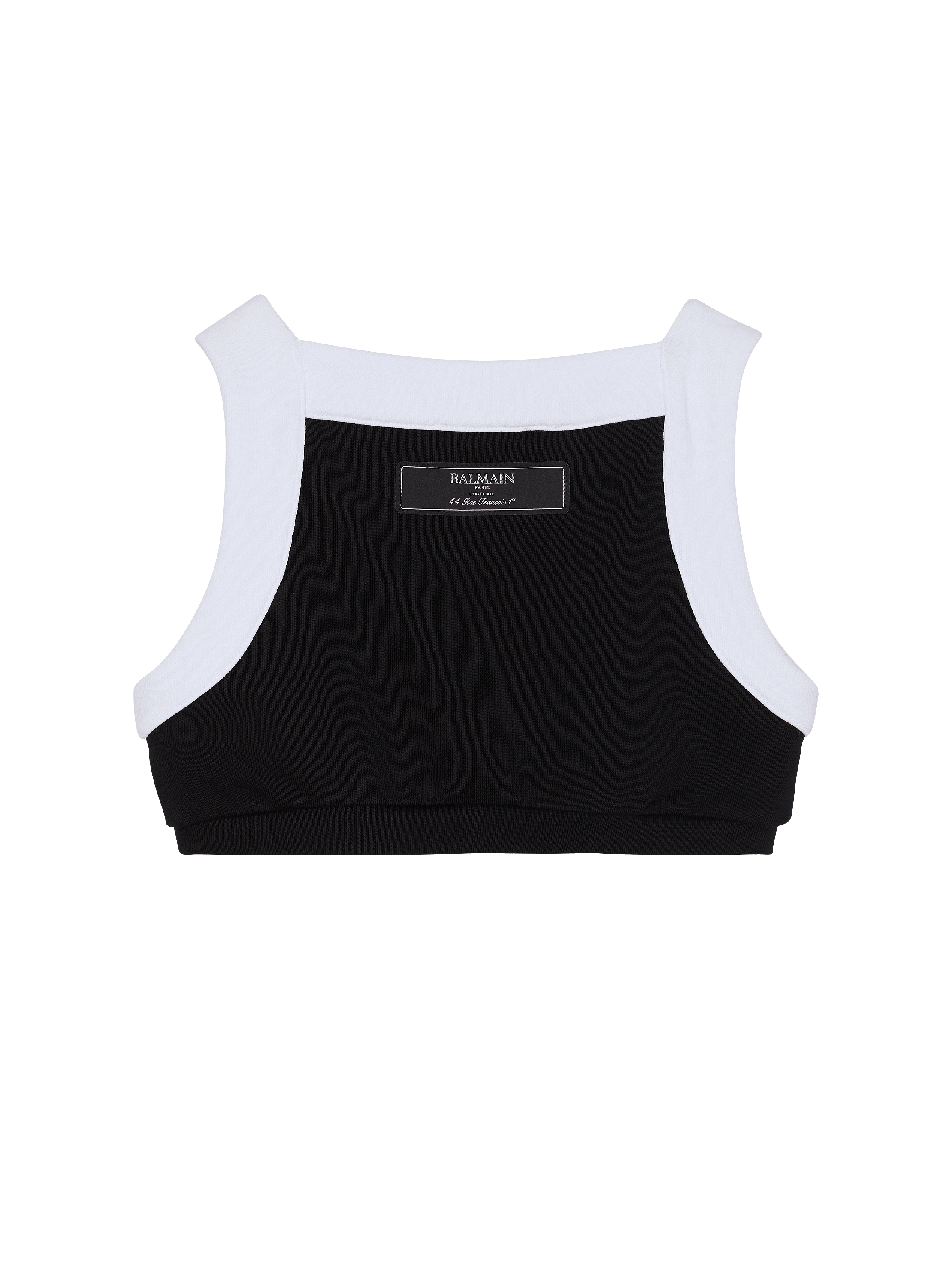 Two-tone top with buttons