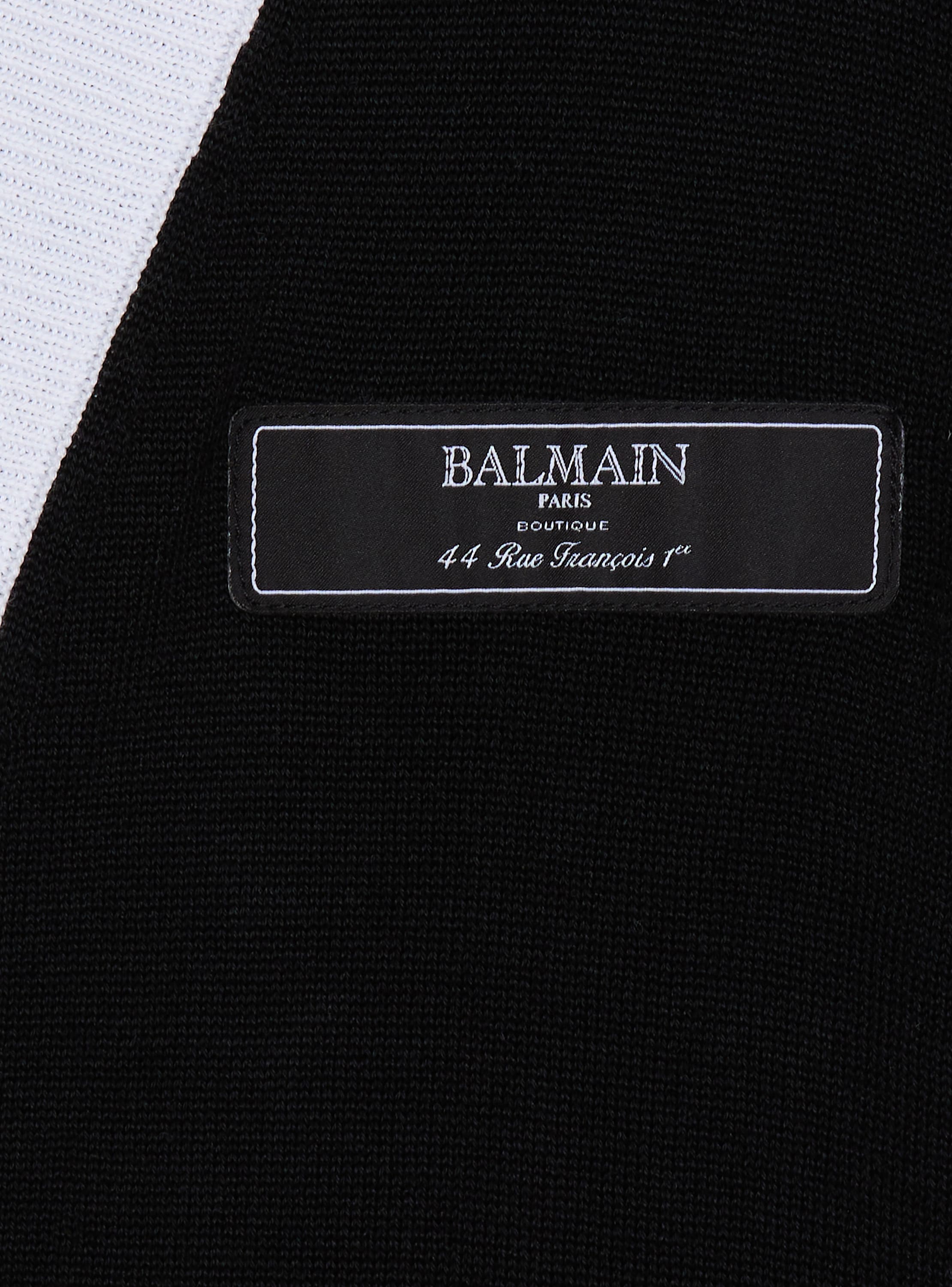 ハヨン ꕤ*.゜ Two-tone knit cardigan black black - Child | BALMAIN