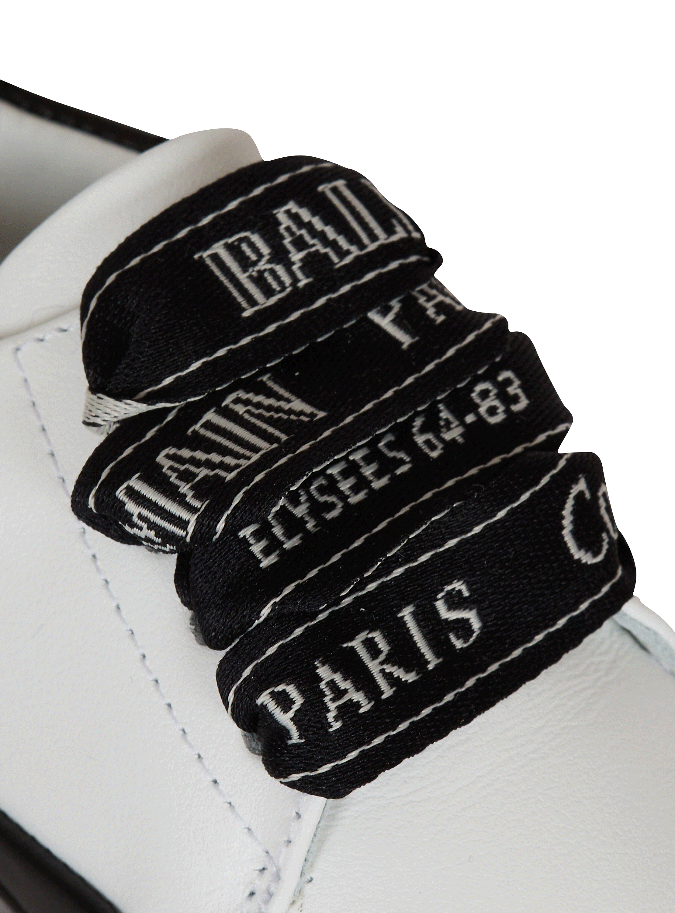 Two-tone leather trainers