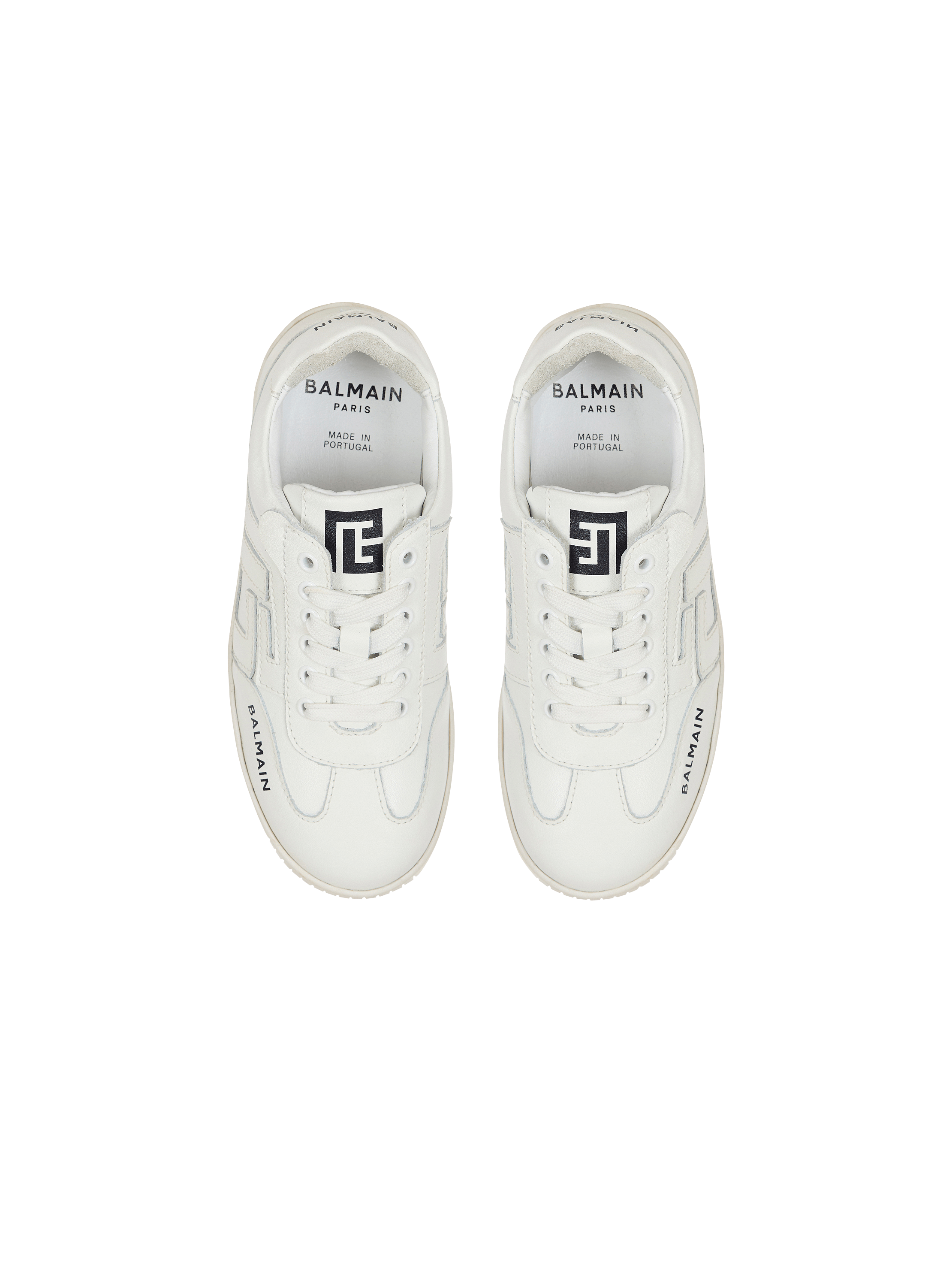 Smooth leather trainers