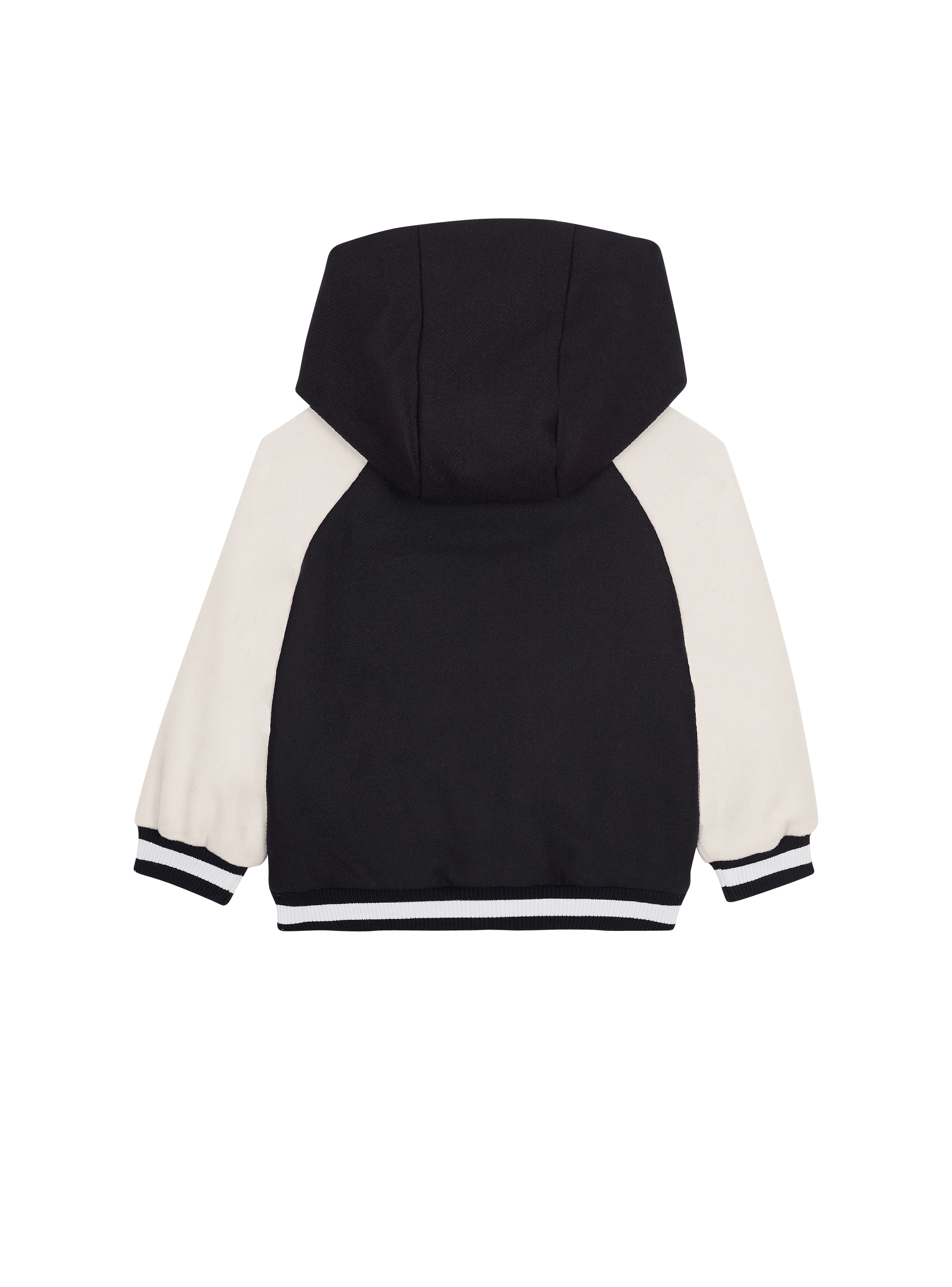 Two-tone hooded jacket