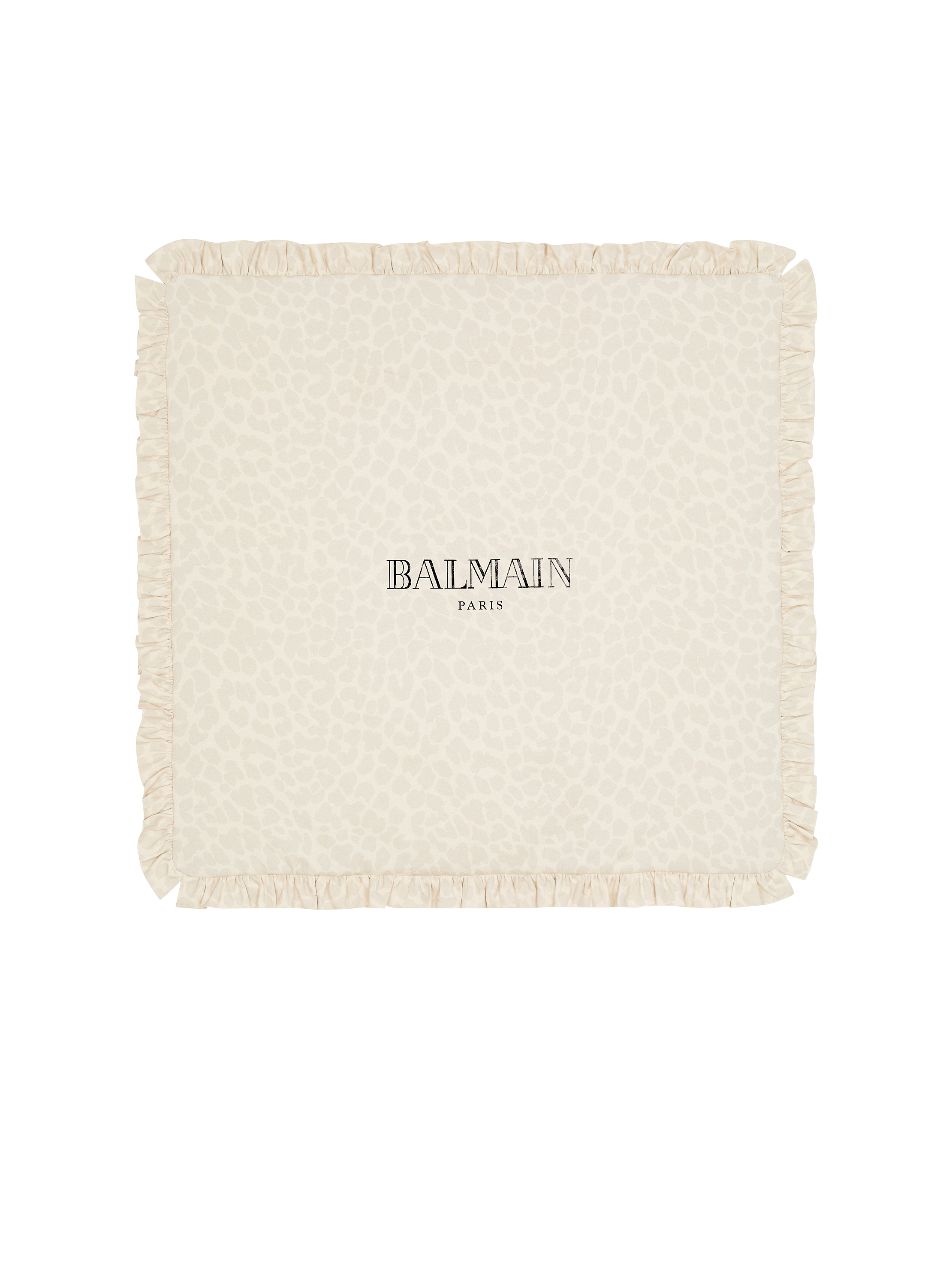 Baby blanket with vintage Balmain embroidery