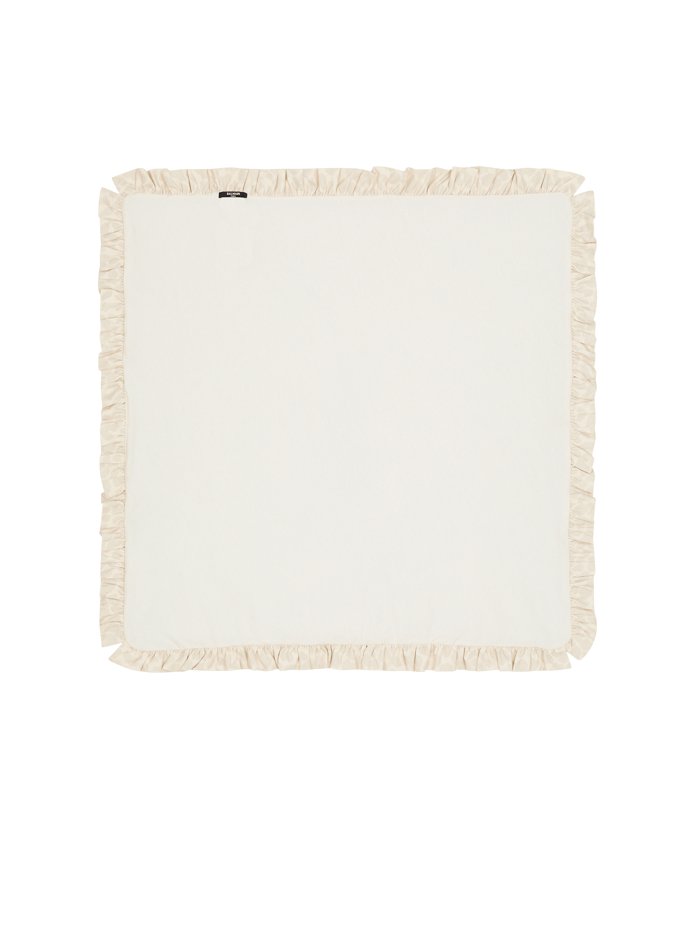 Baby blanket with vintage Balmain embroidery