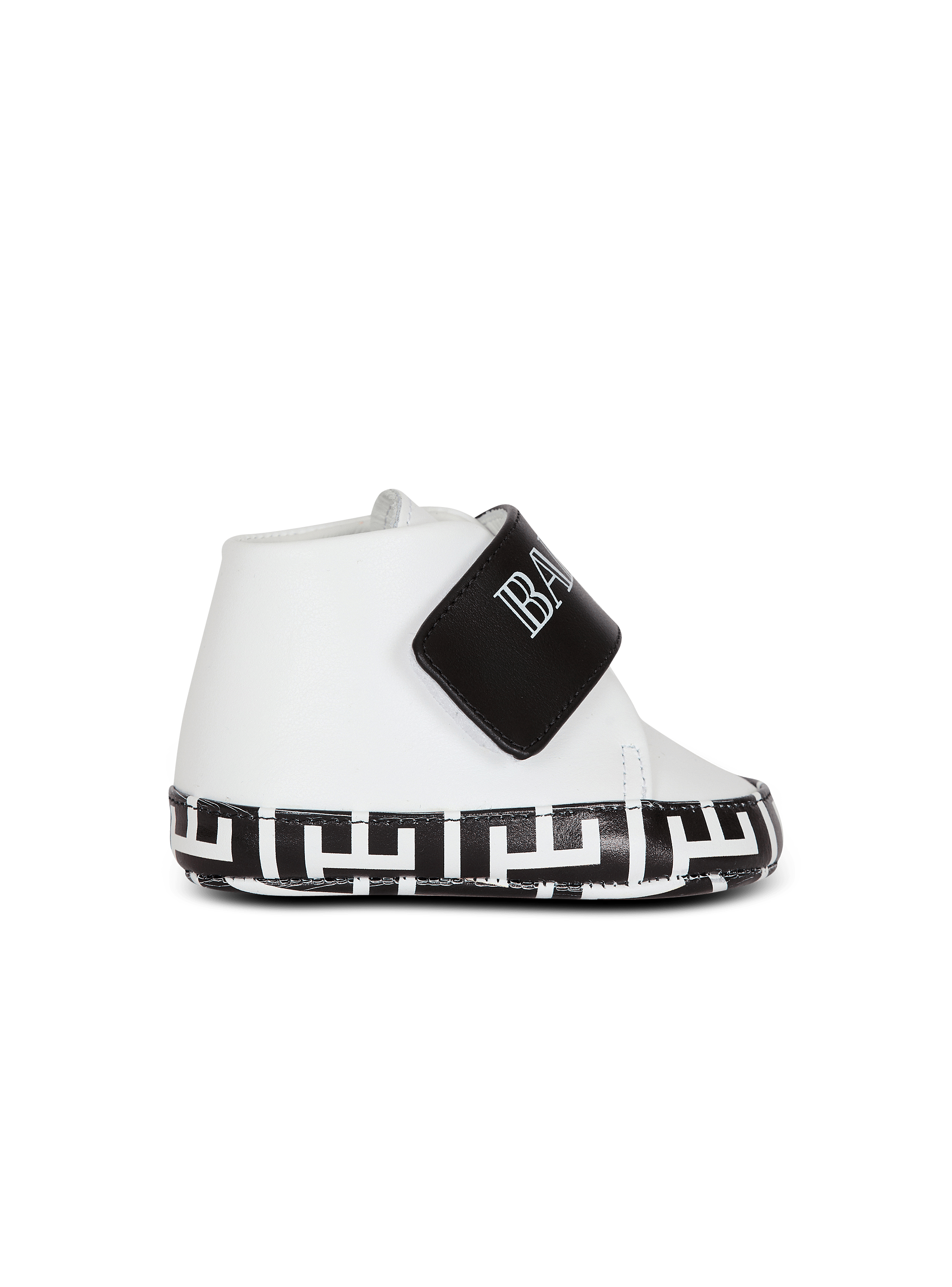 Two-tone trainers with vintage Balmain logo