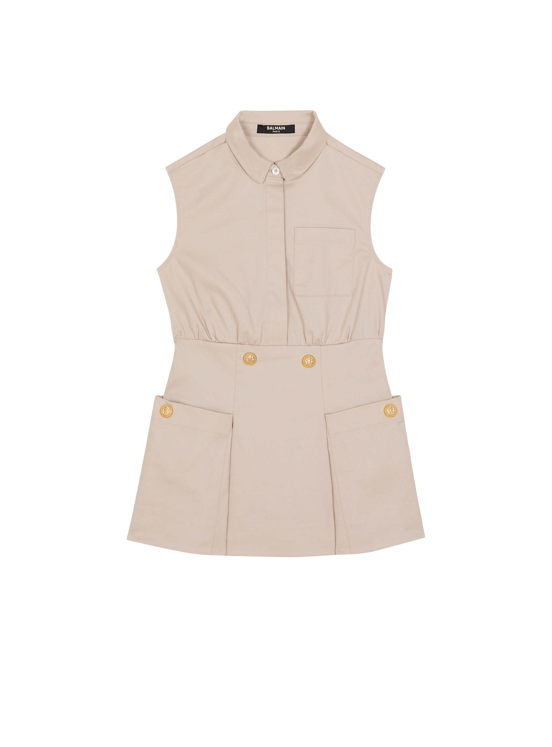 A-line dress with buttons