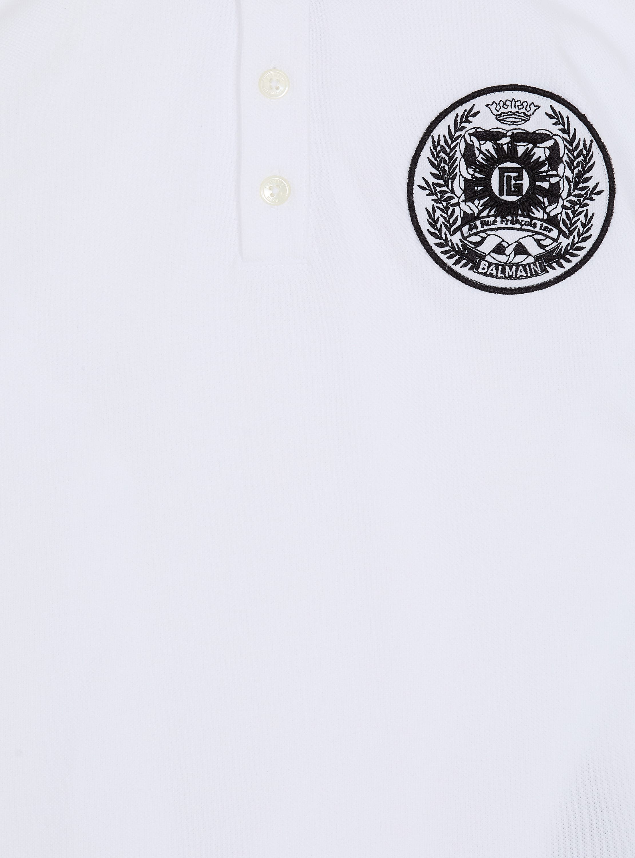 Printed Crest polo shirt