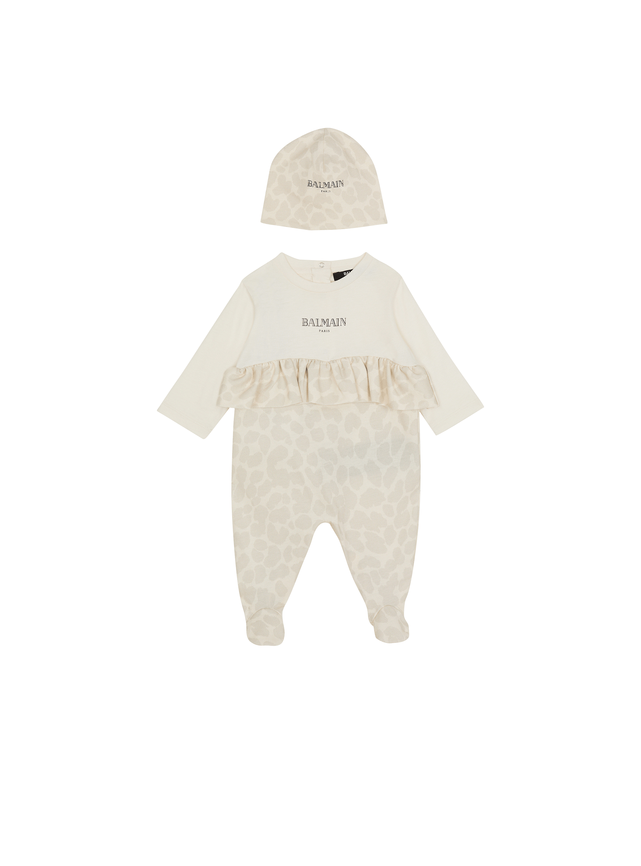 2-piece baby set with leopard print