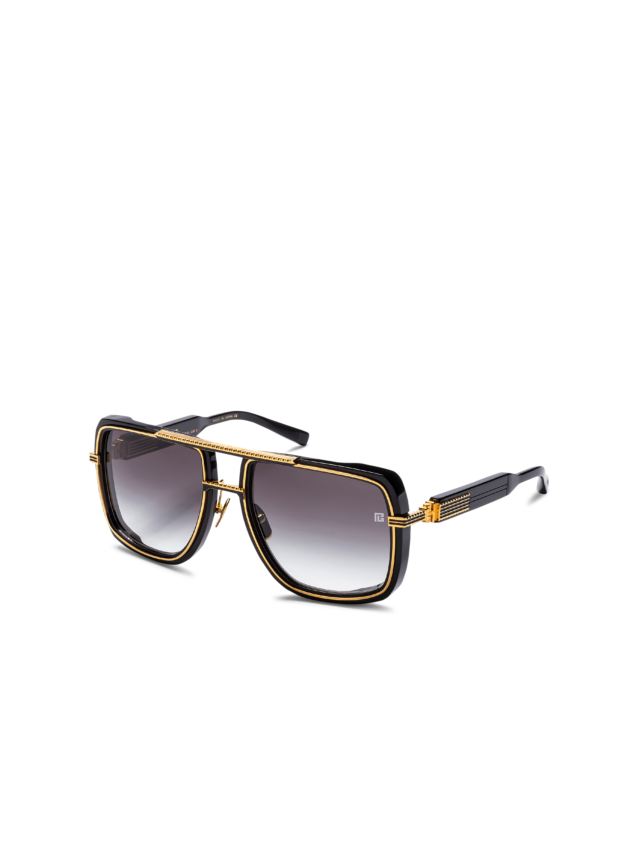 【送料&関税込】Balmain B-army Iii - Black / 18k Gold Sungla Balmain B-army Iii - Black / 18k Gold Sunglasses Balmain