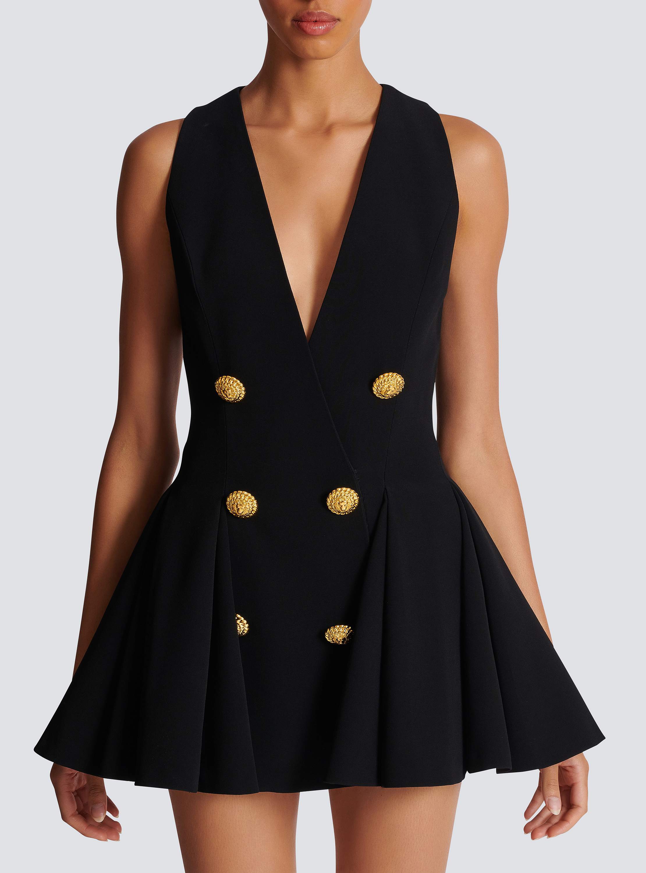 a3073 BALMAIN PARIS 巻きスカート風 ショートパンツ 黒 S