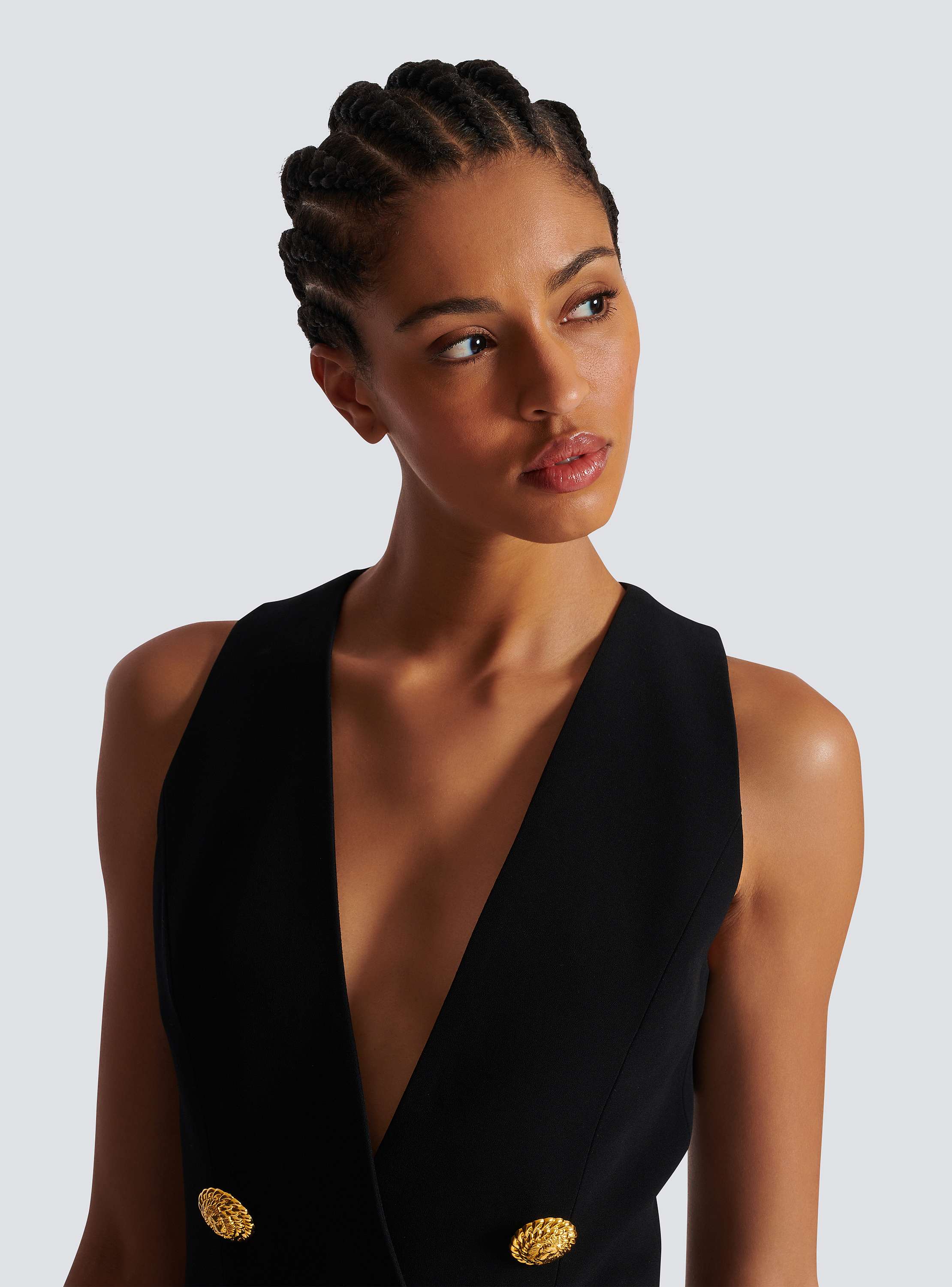 Off-the-shoulder knit top black - Women | BALMAIN