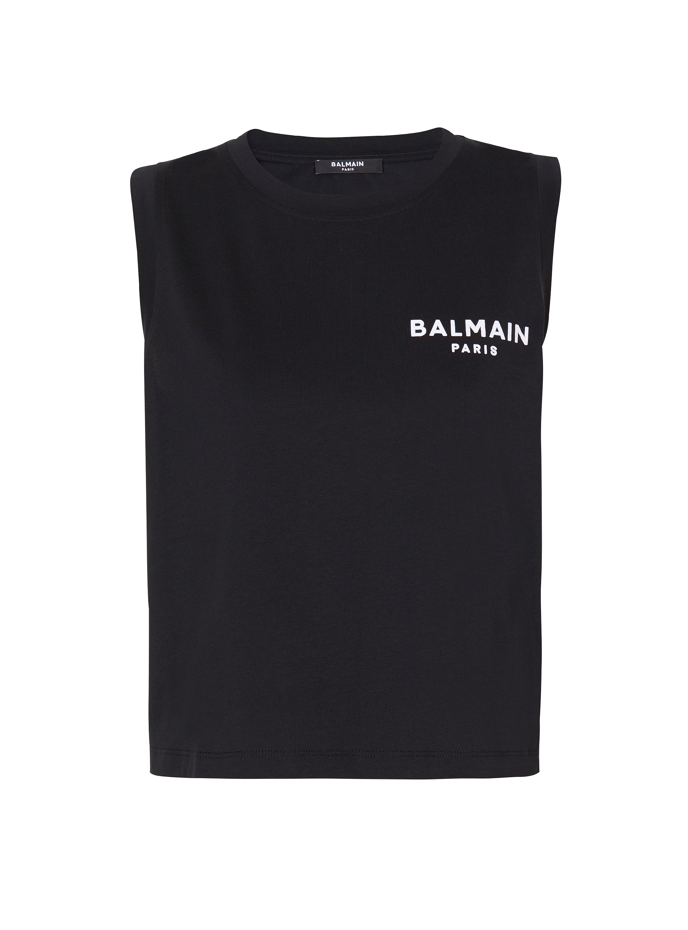 Balmain flocked tank top