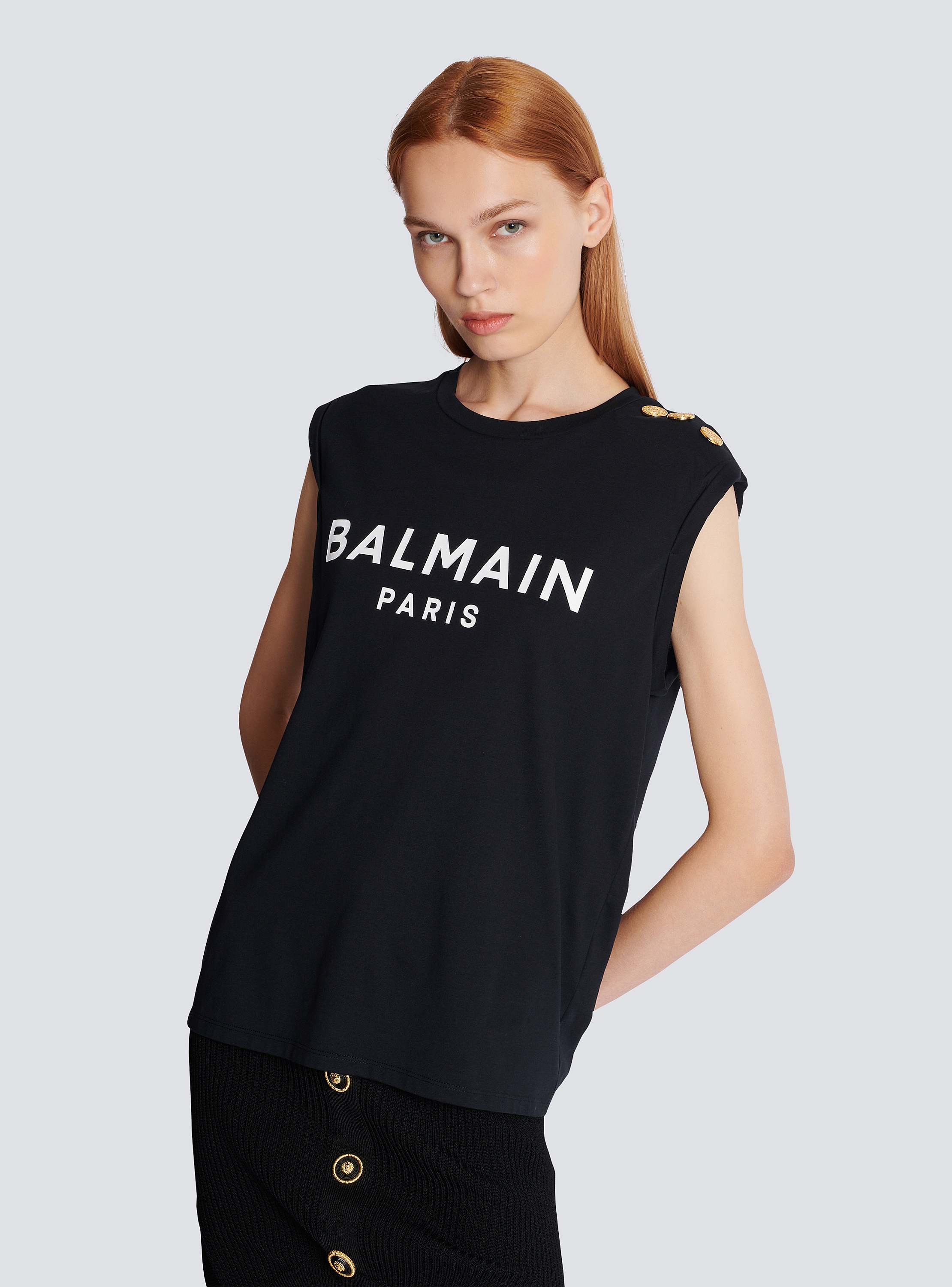 海外並行輸入正規品 - black top tank Paris Balmain Women BALMAIN | トップス