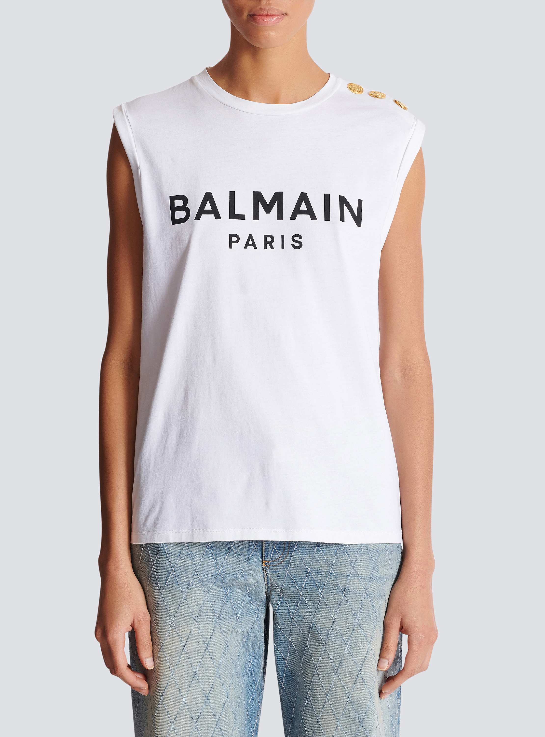 Balmain Paris tank top white - Women | BALMAIN