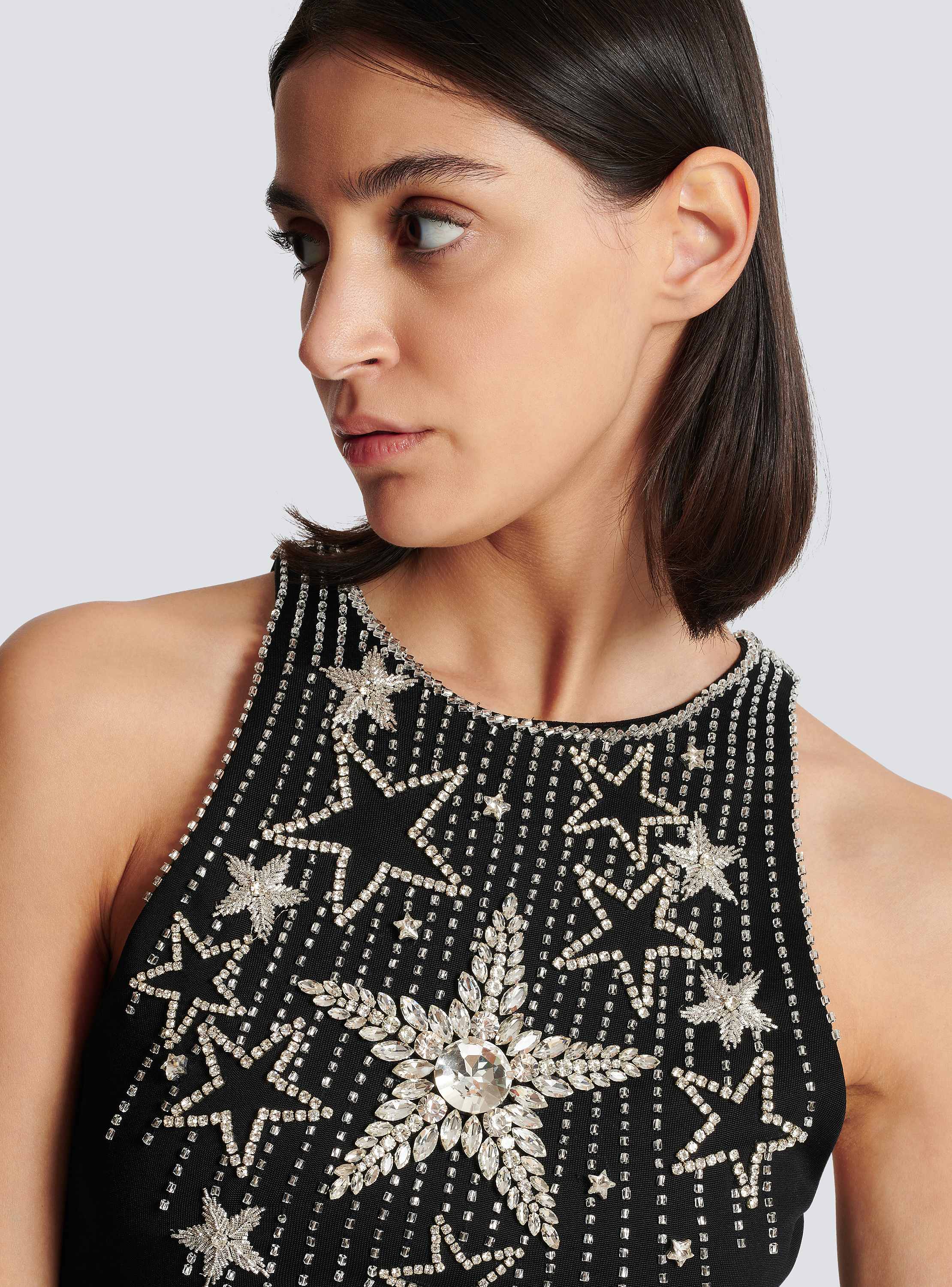 Stars embroidered short dress