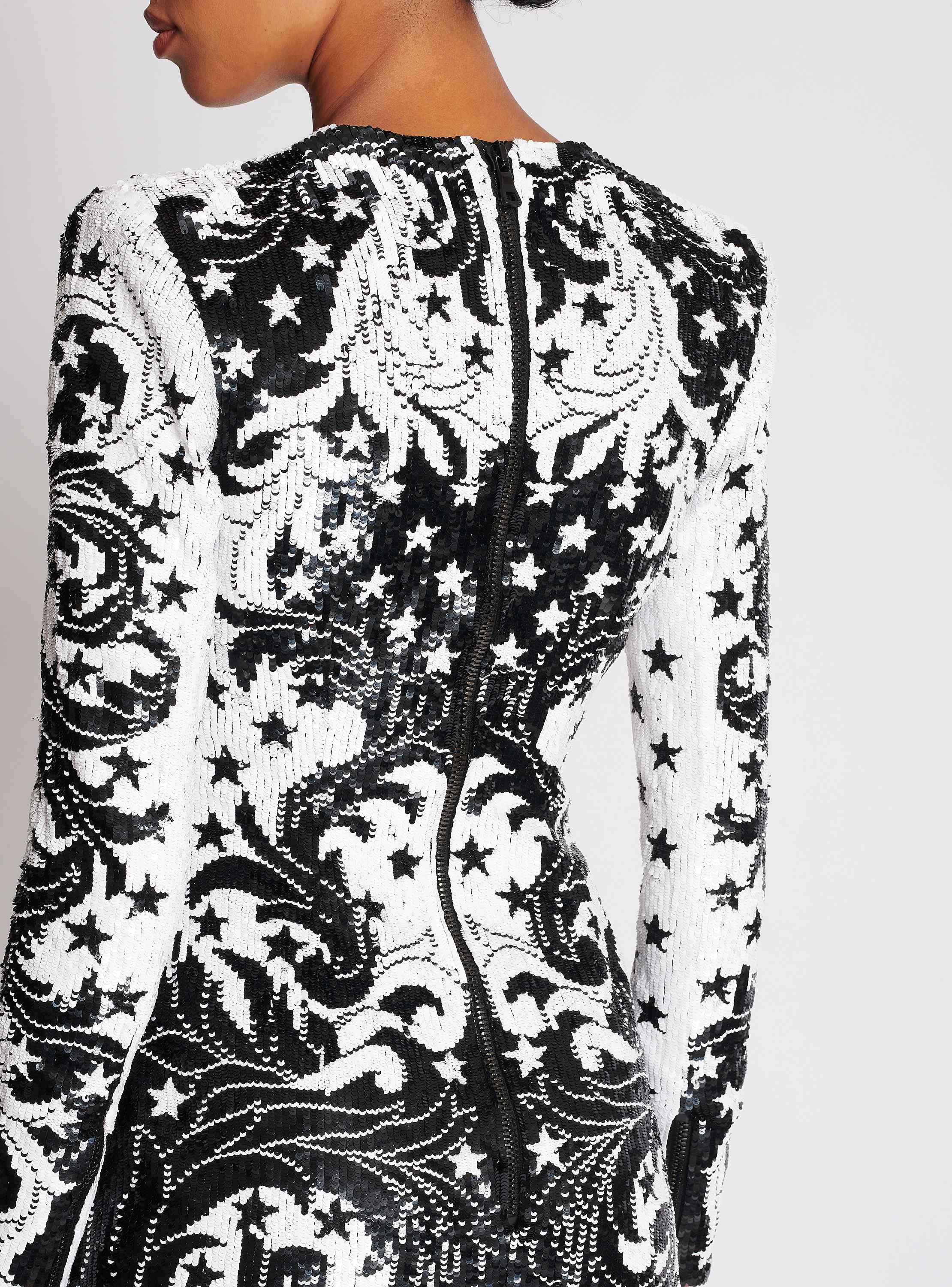 Embroidered Paisley and Star Short Dress