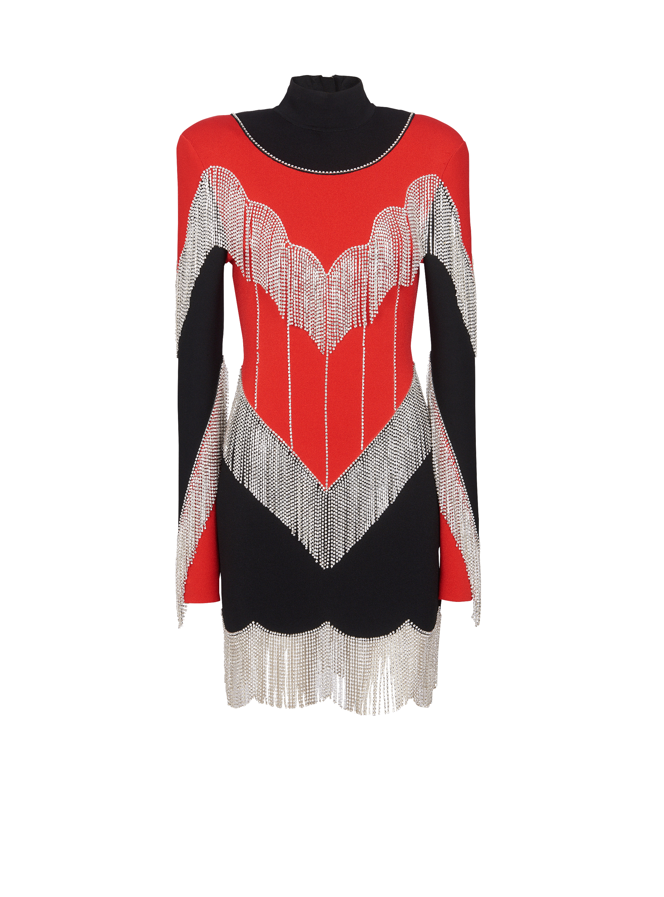 Fringed knit dress