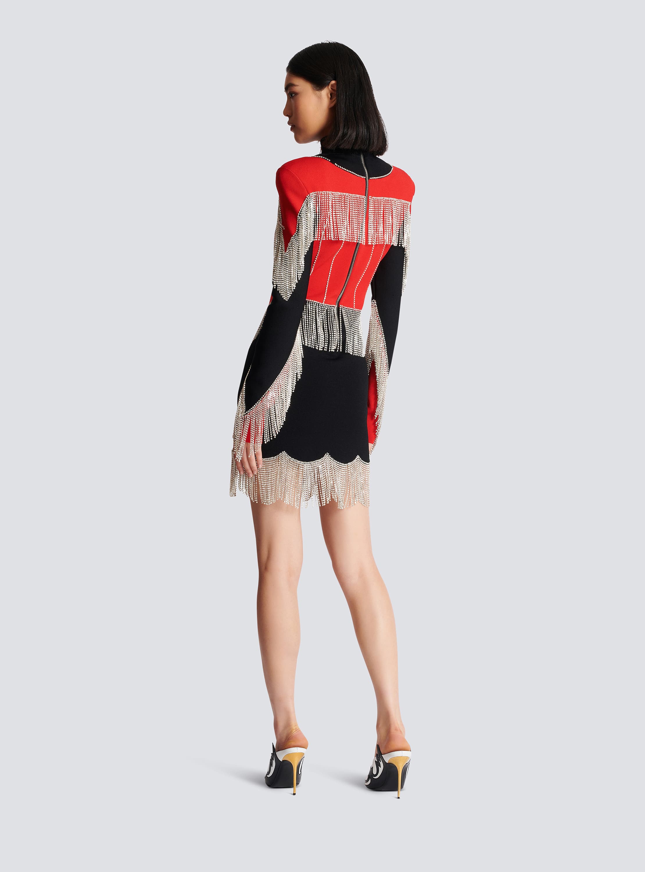 Fringed knit dress
