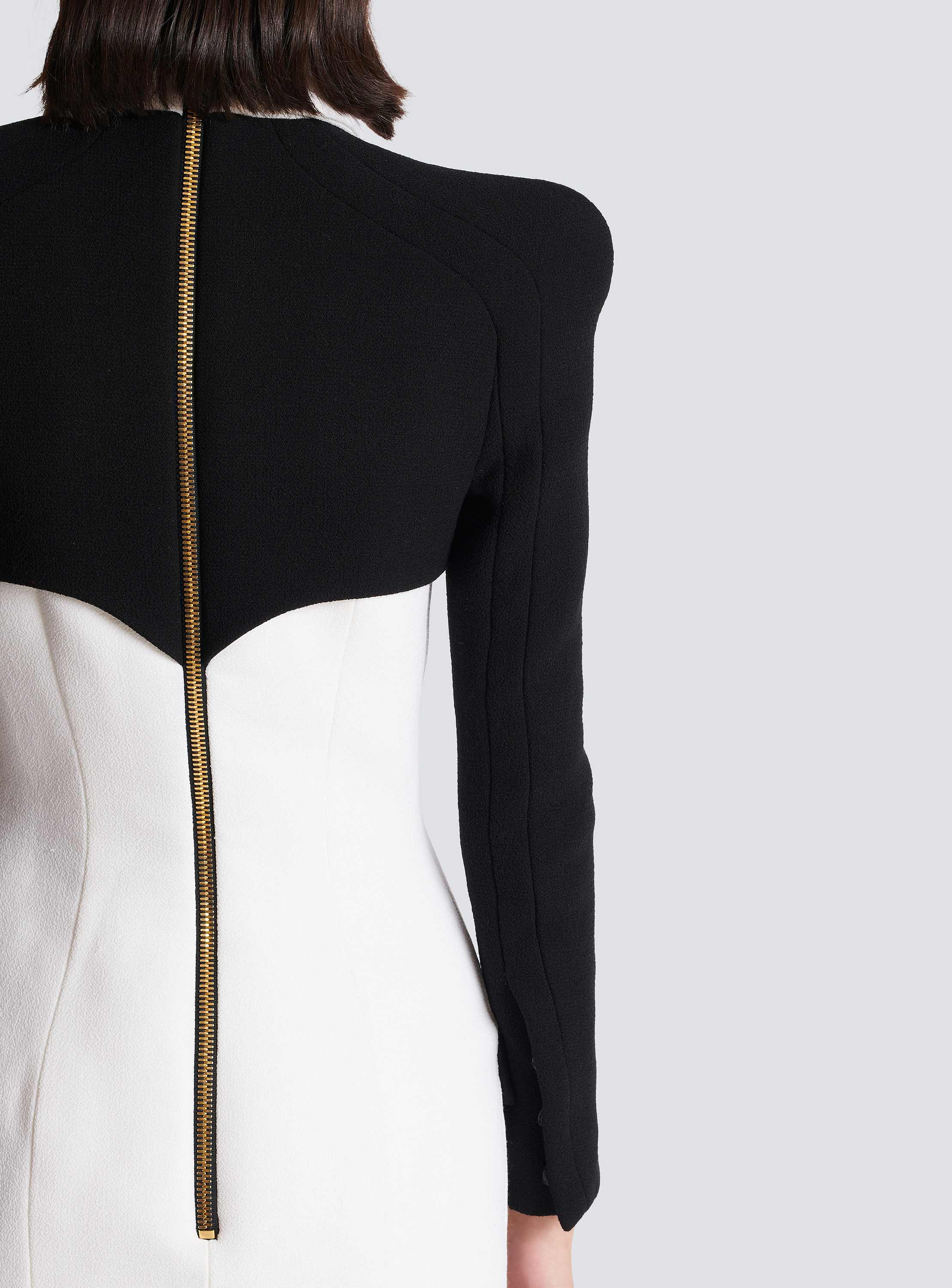 クレープ ボタン ショートドレス