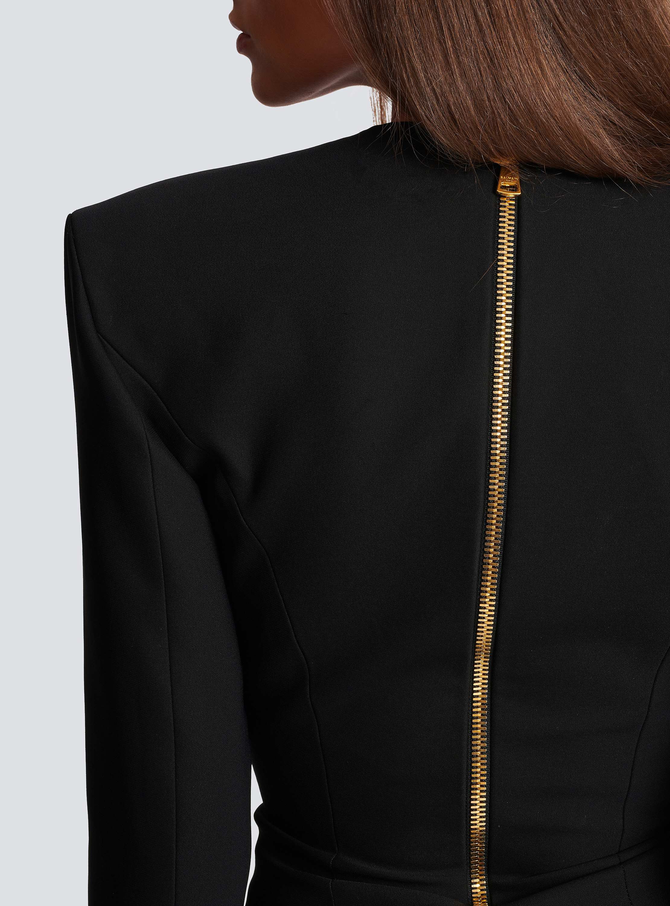 Structured Crepe Long Dress